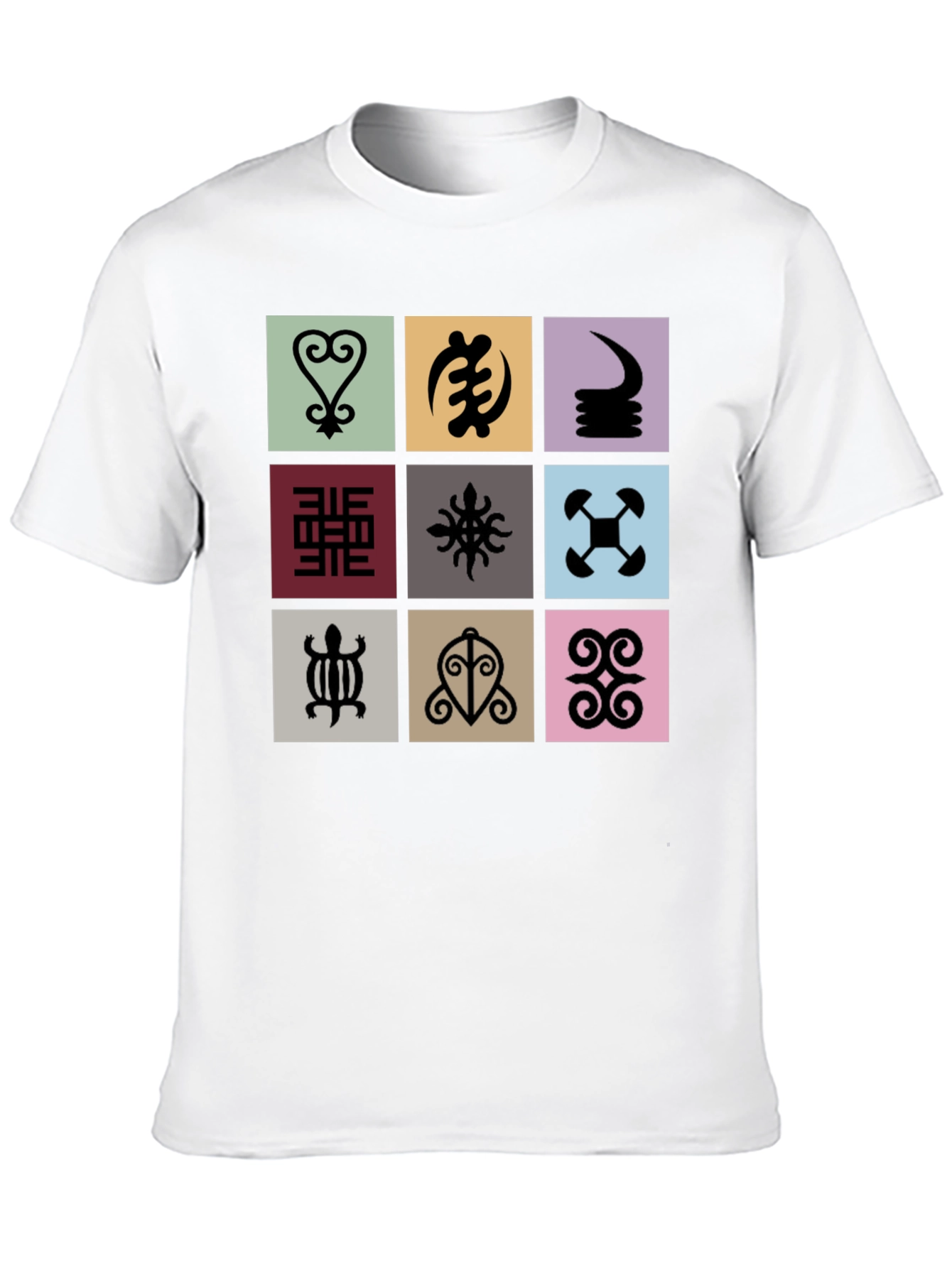 Adinkra Symbols Black T-Shirt - Cultural Graphic Tee