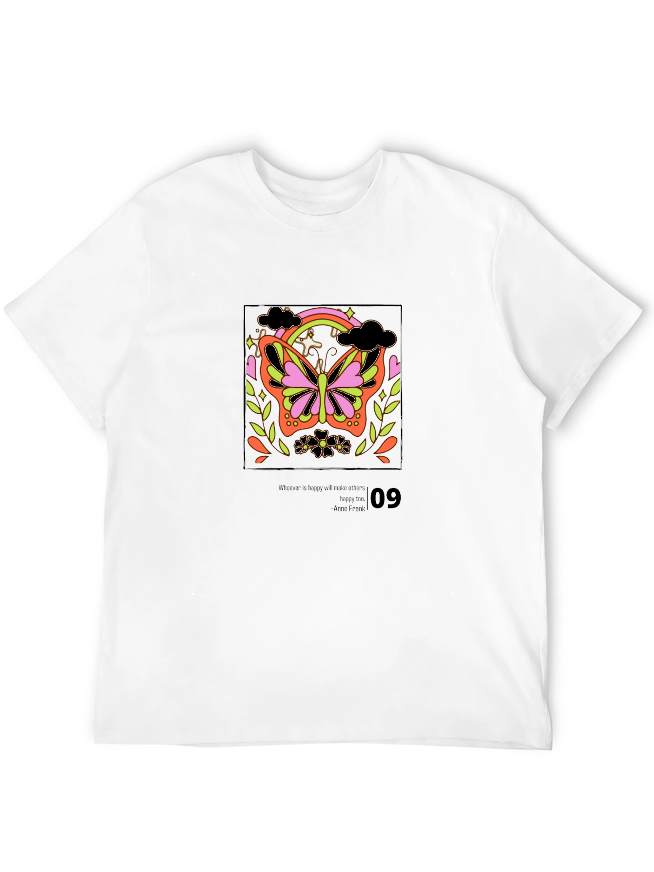 Butterfly Graphic Black T-Shirt