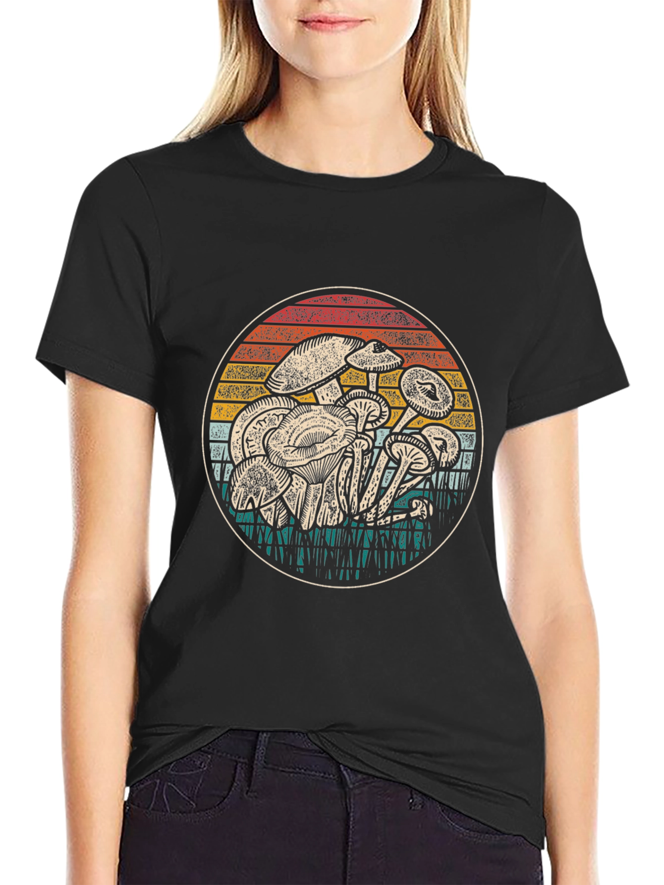 Retro Mushroom Graphic T-Shirt - Nature Lovers Tee