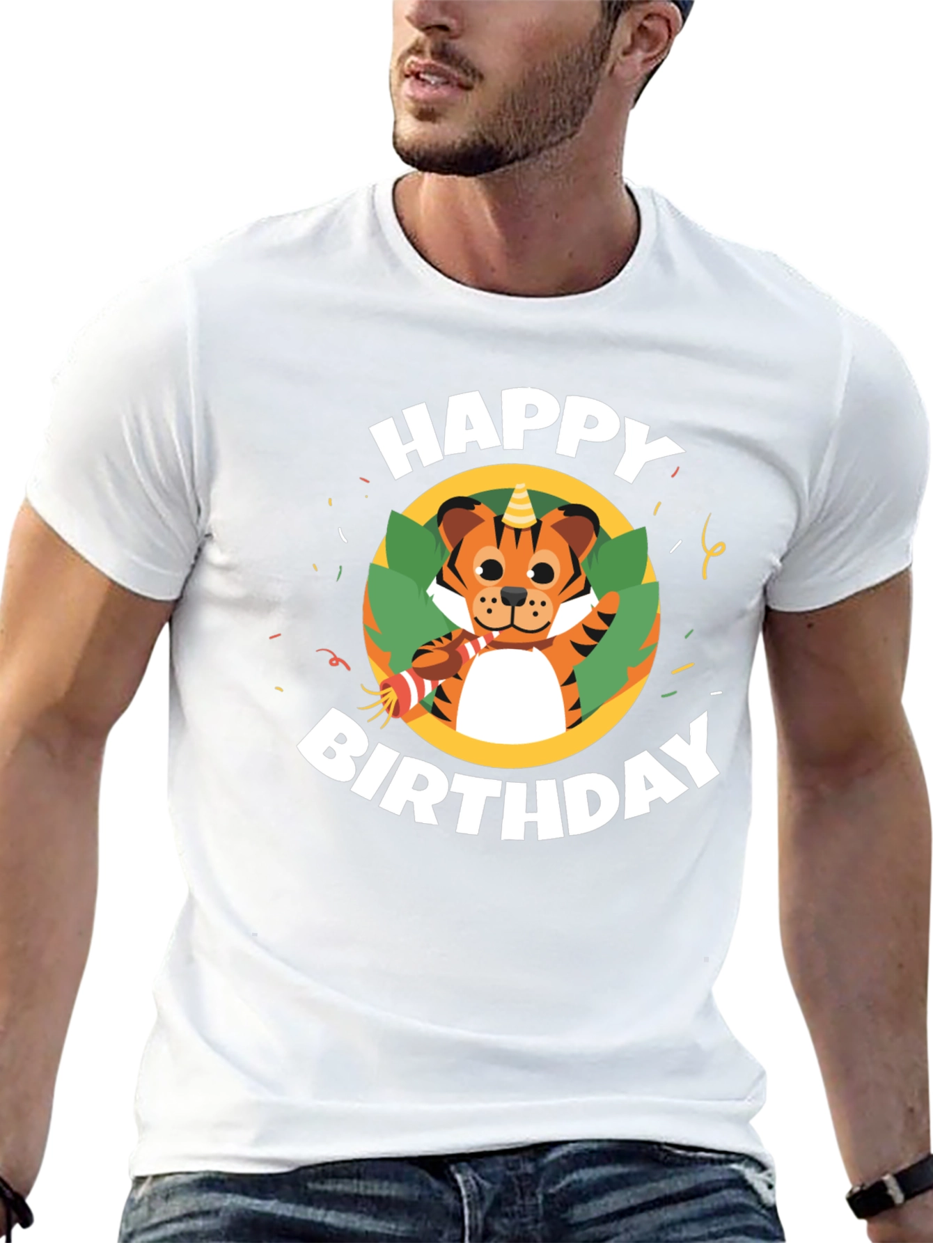 Happy Birthday Tiger Graphic T-Shirt