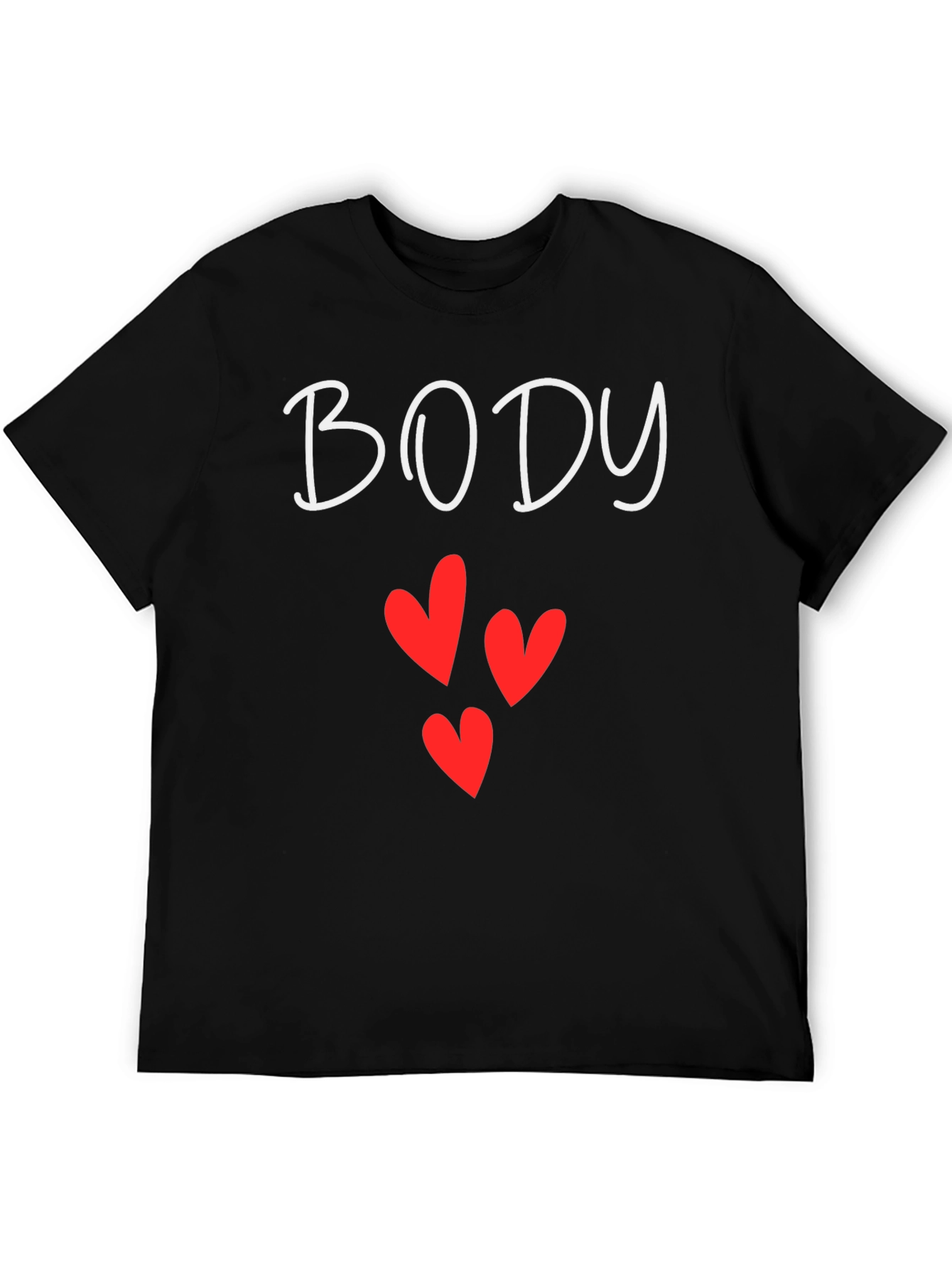 BODY Hearts Graphic Tee - Black Casual T-Shirt