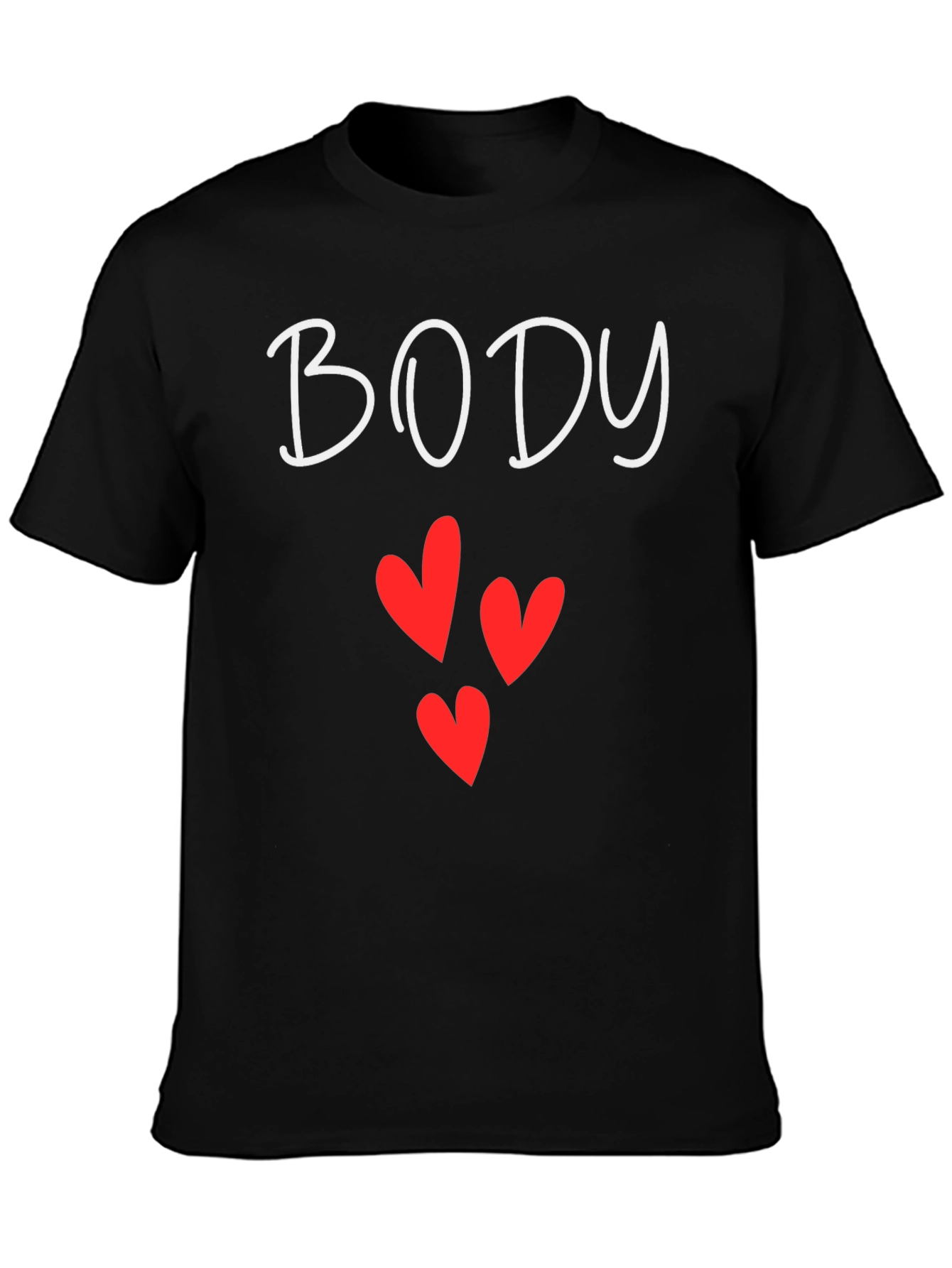 BODY Hearts Graphic Tee - Black Casual T-Shirt