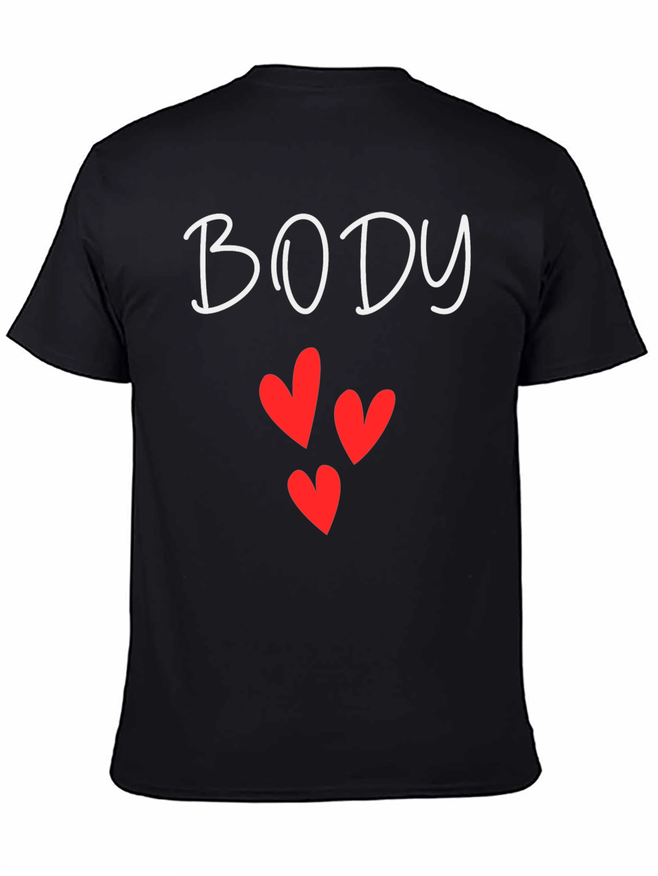BODY Hearts Graphic Tee - Black Casual T-Shirt