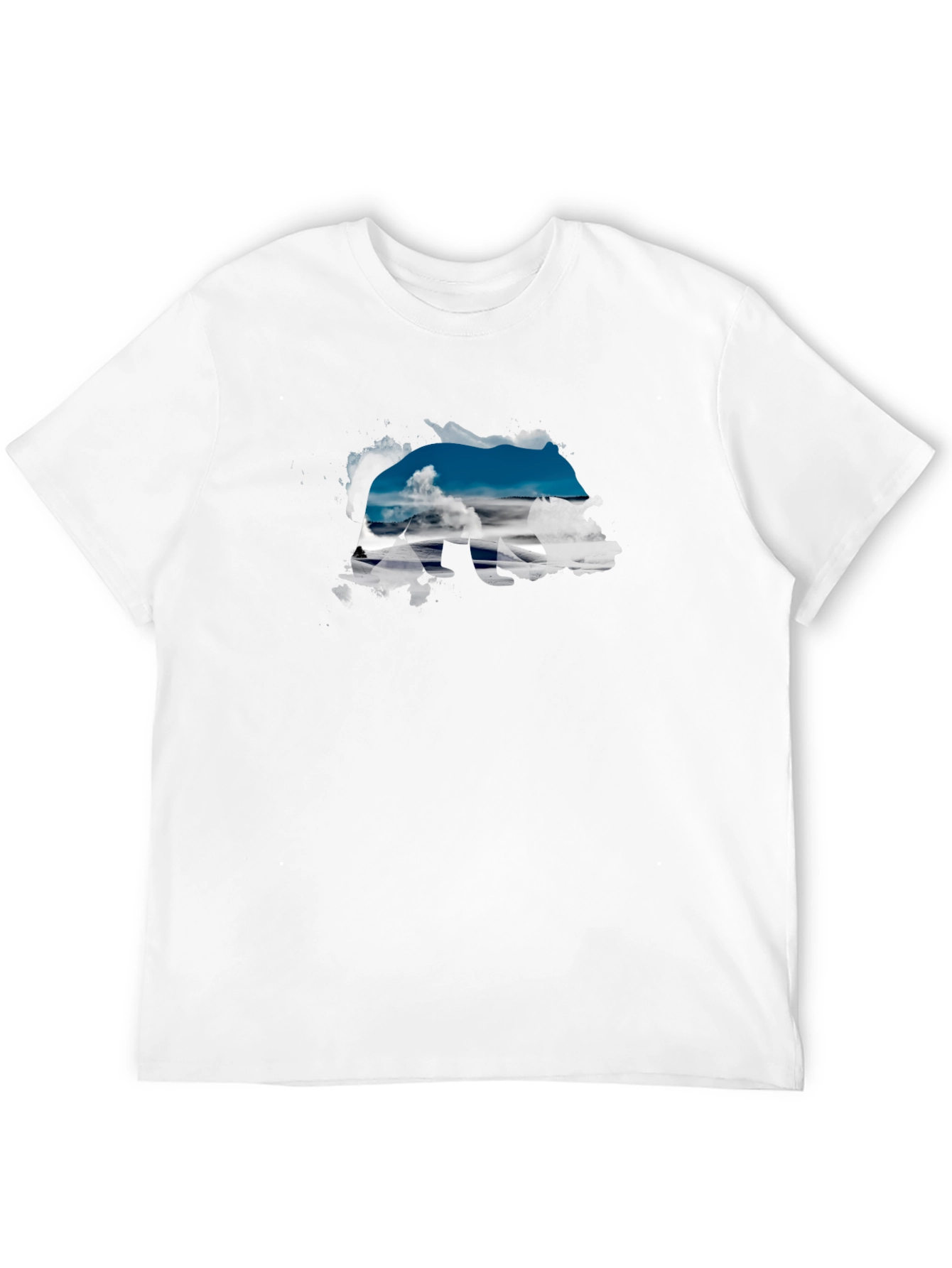 Bear Silhouette Landscape Graphic Tee