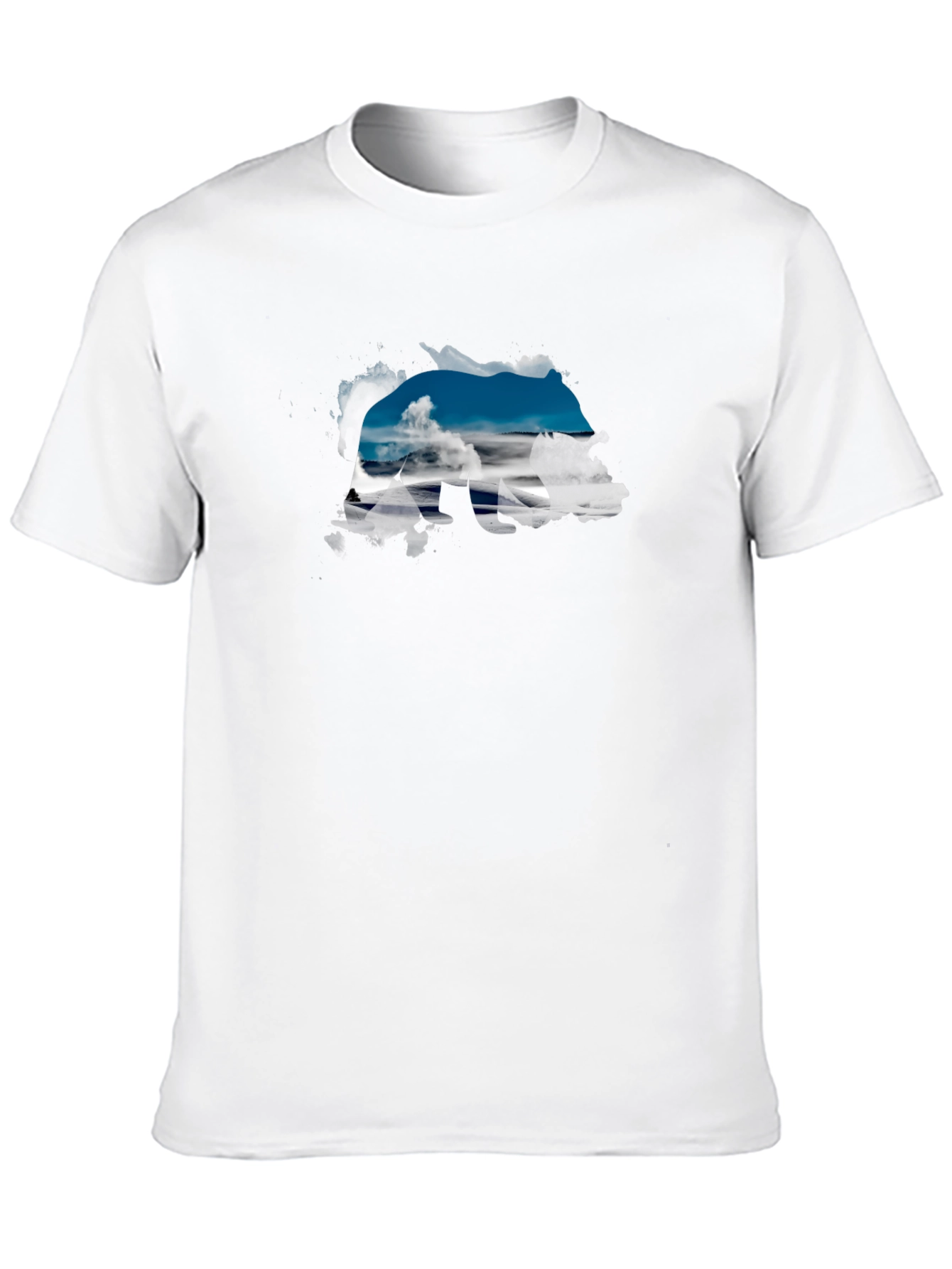 Bear Silhouette Landscape Graphic Tee