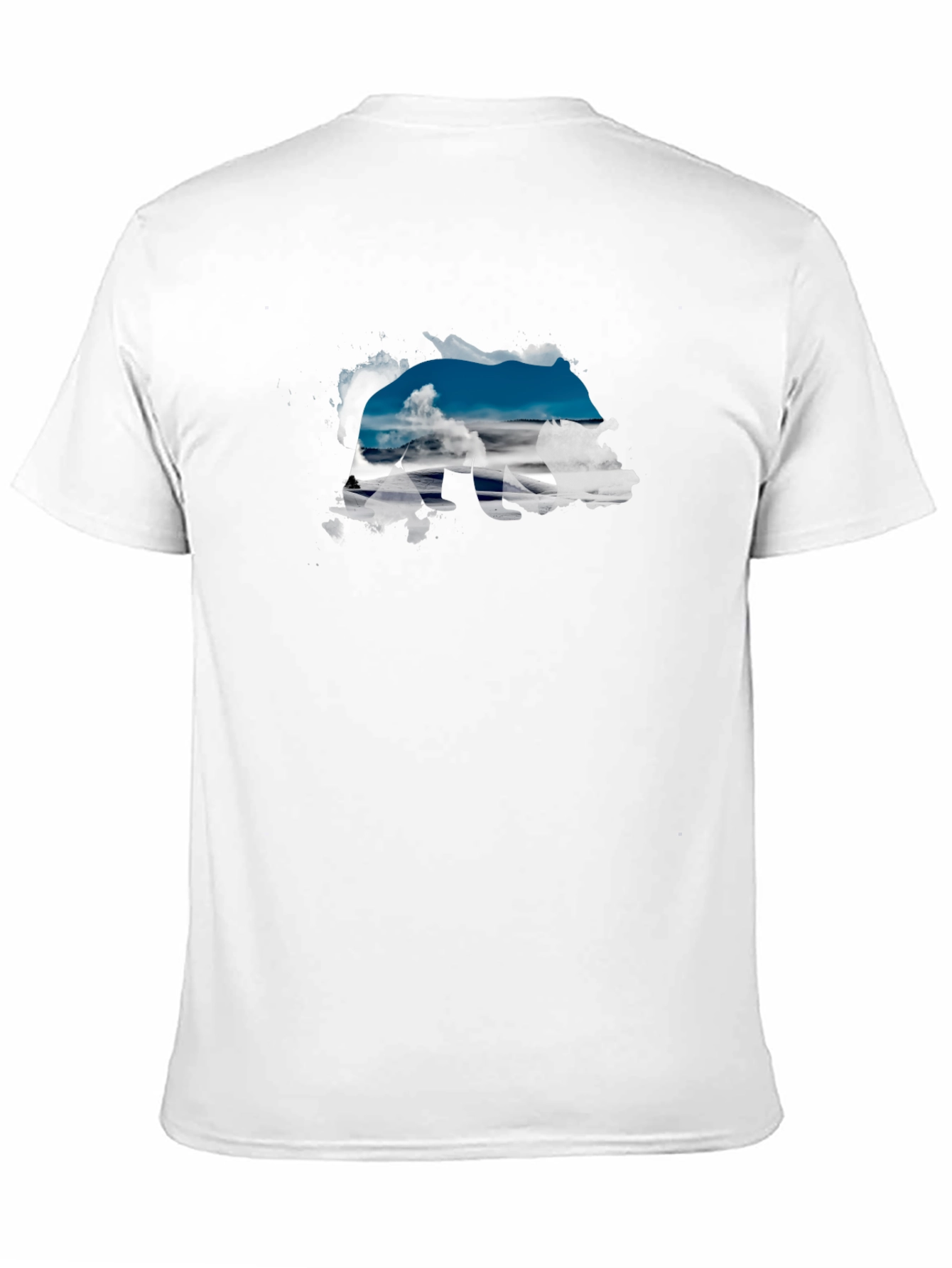Bear Silhouette Landscape Graphic Tee