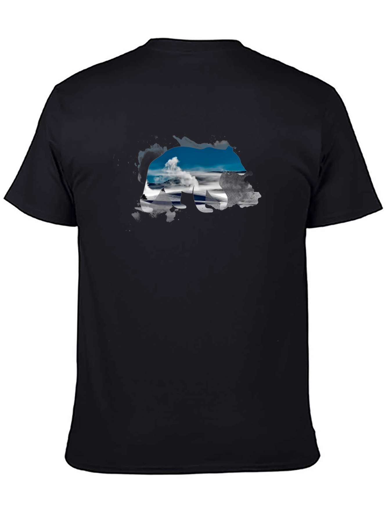 Bear Silhouette Landscape Graphic Tee