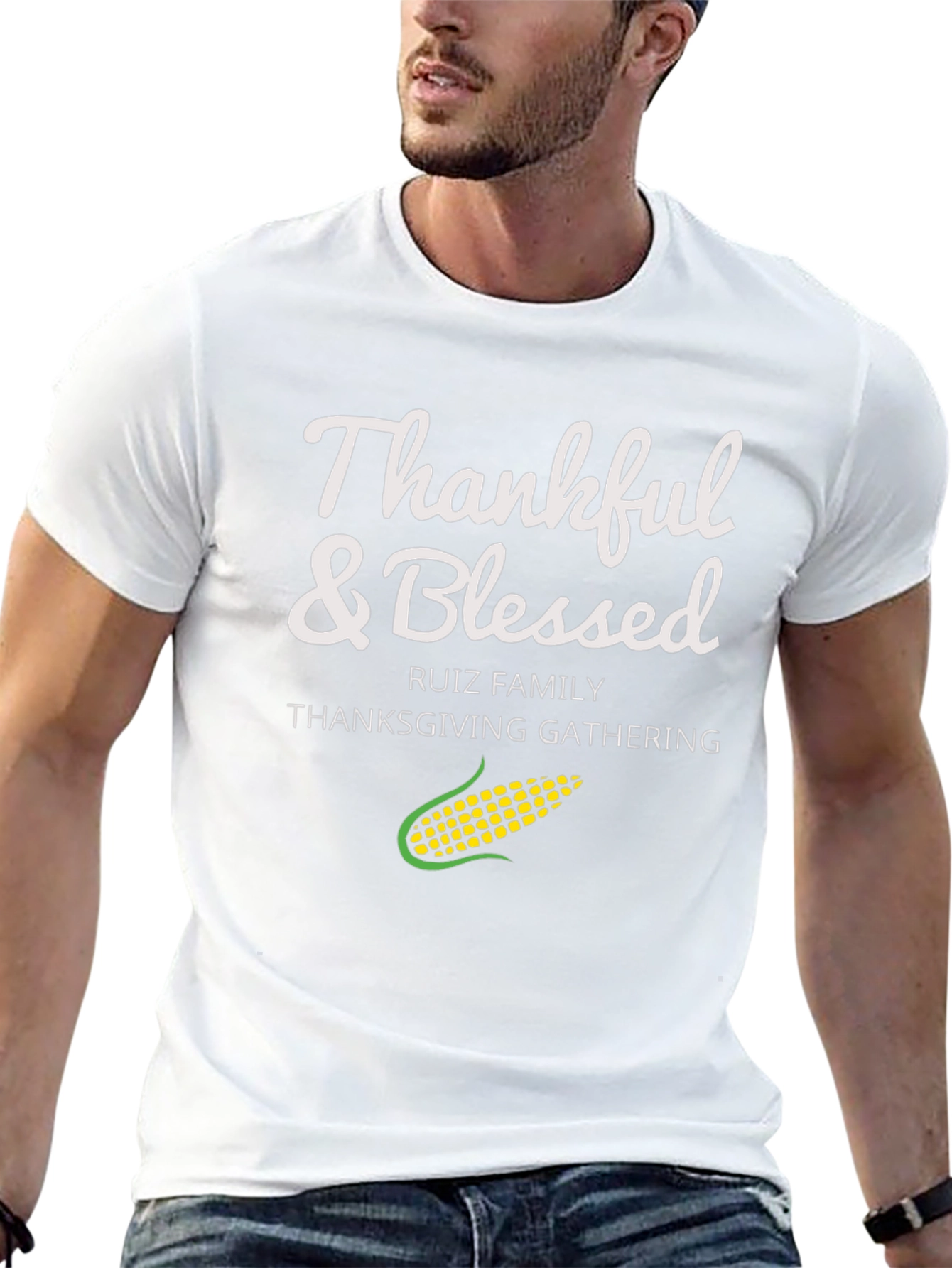 Thankful & Blessed Thanksgiving Gathering Tee