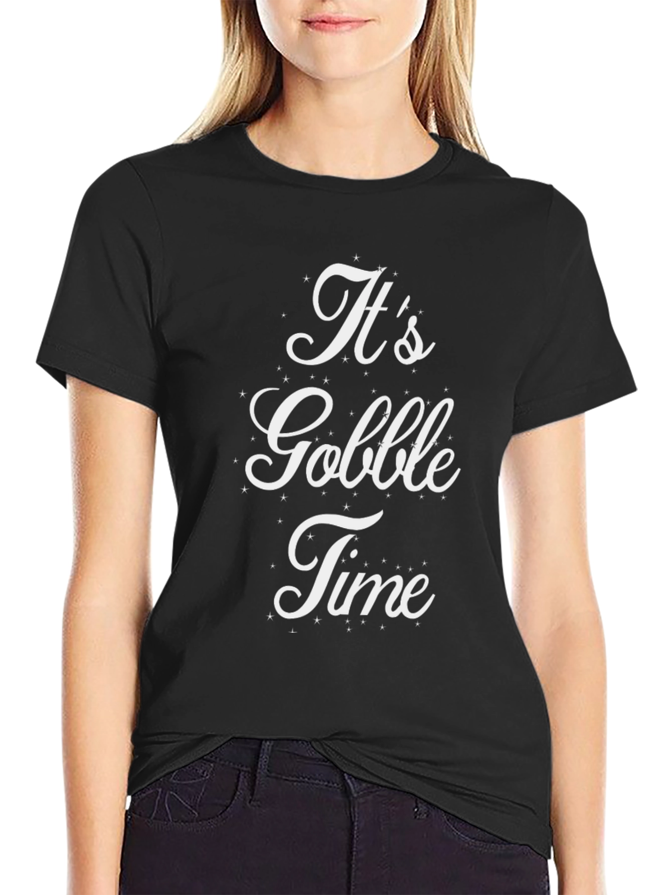 Its Gobble Time Black Tee