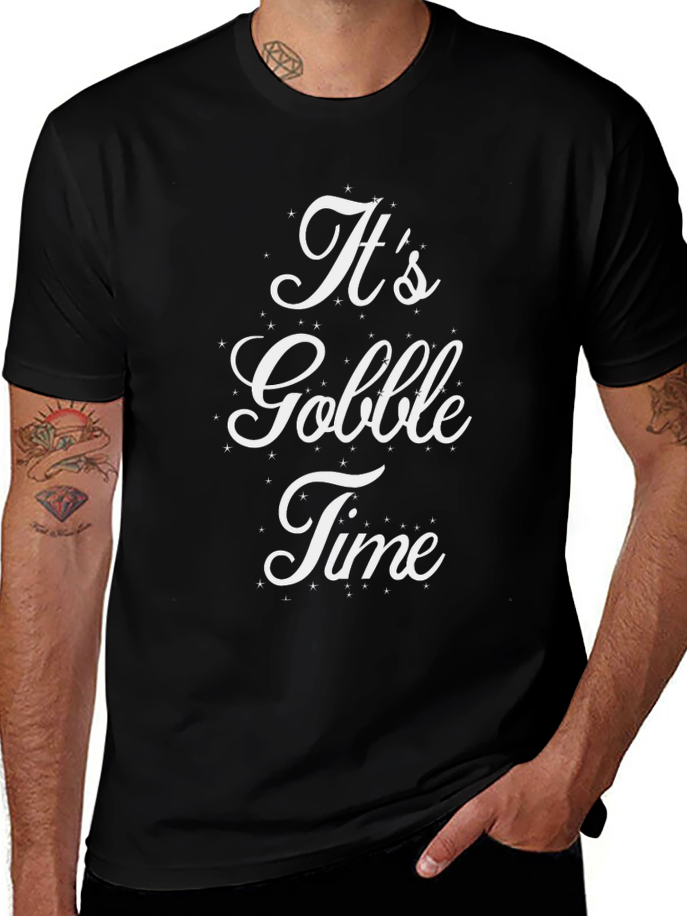 Its Gobble Time Black Tee