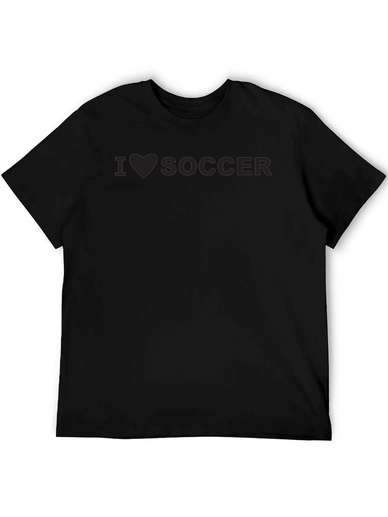 I Heart Soccer T-Shirt - Black Crew Neck Tee