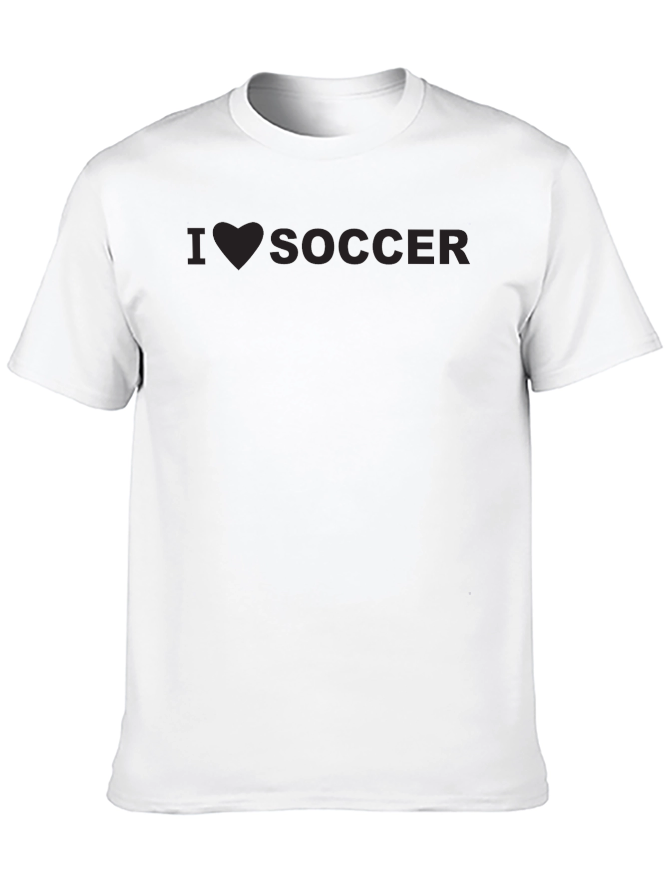 I Heart Soccer T-Shirt - Black Crew Neck Tee