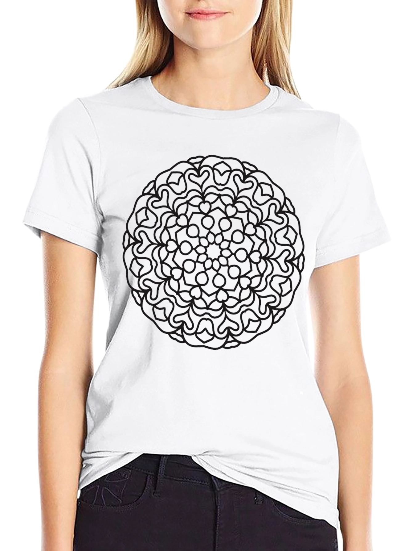 Mens Black Graphic Tee - Casual Style