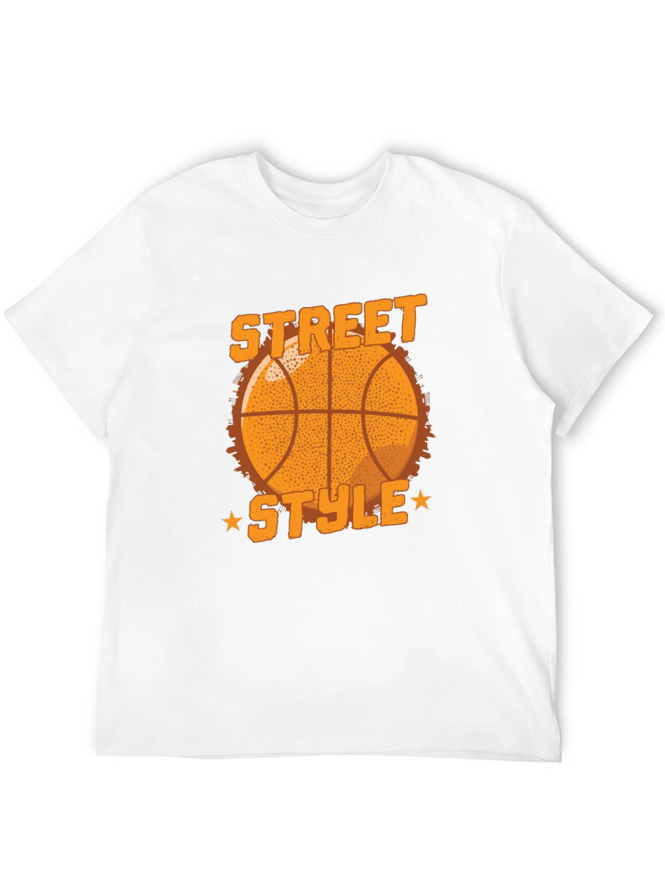 Street Style Basketball Graphic Tee - Black