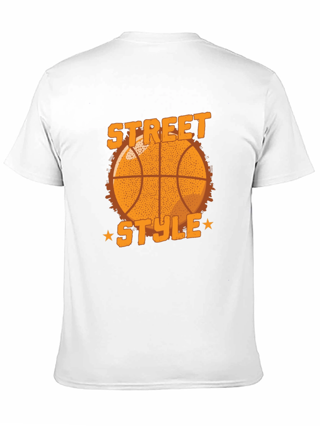 Street Style Basketball Graphic Tee - Black