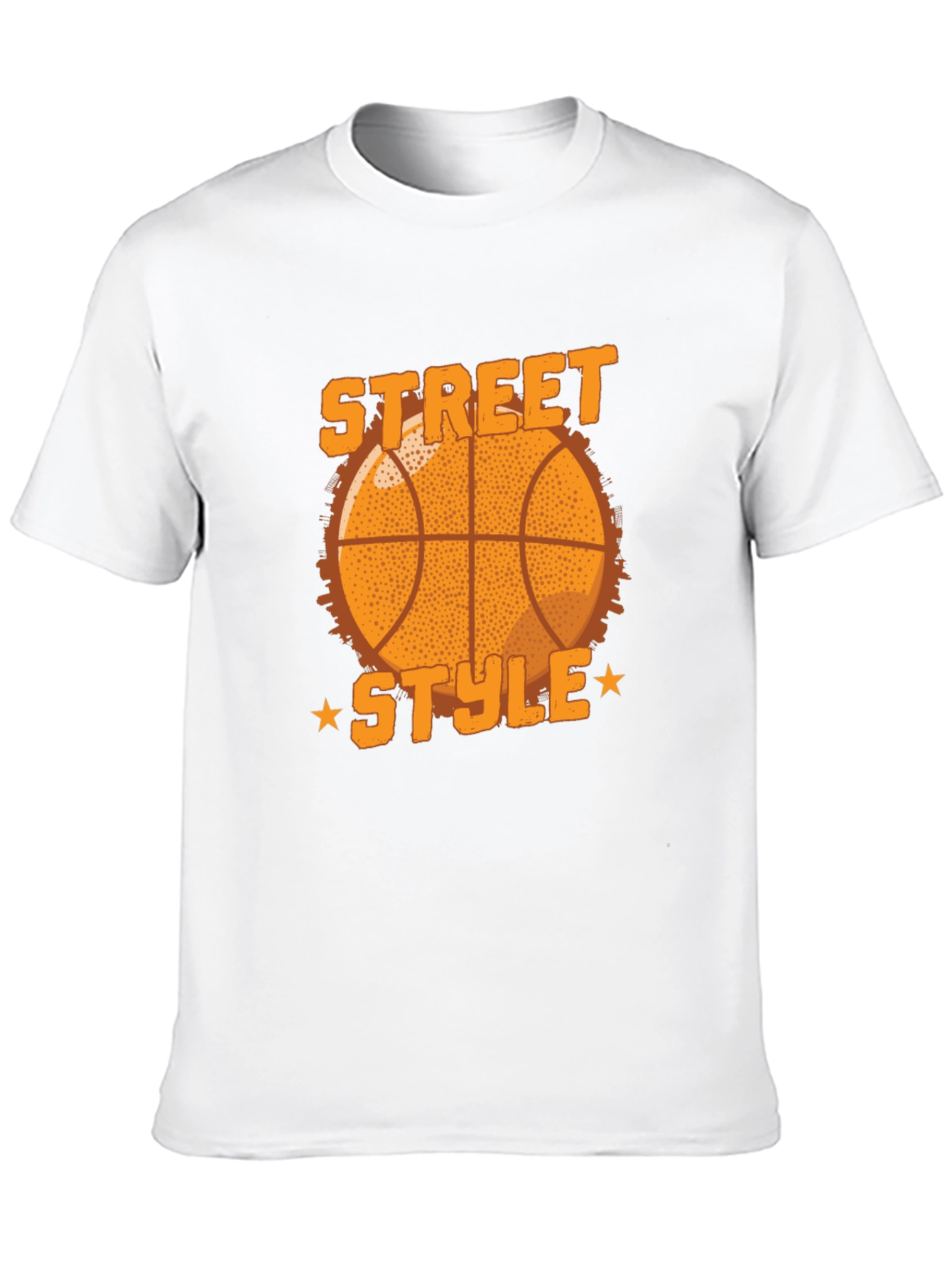 Street Style Basketball Graphic Tee - Black