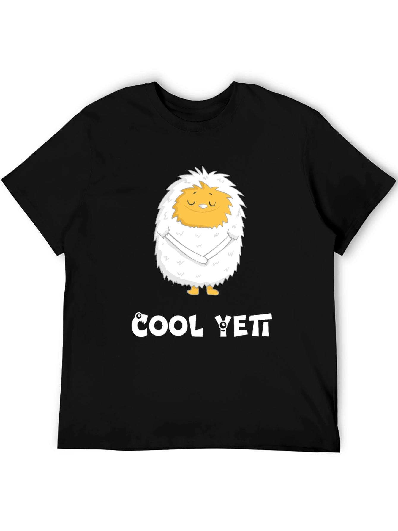 Cool Yeti Graphic Tee - Black Crew Neck