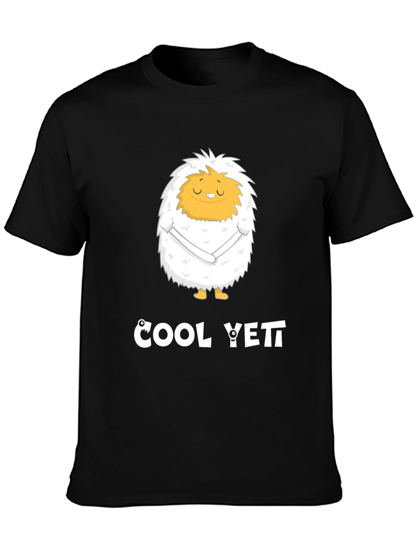 Cool Yeti Graphic Tee - Black Crew Neck