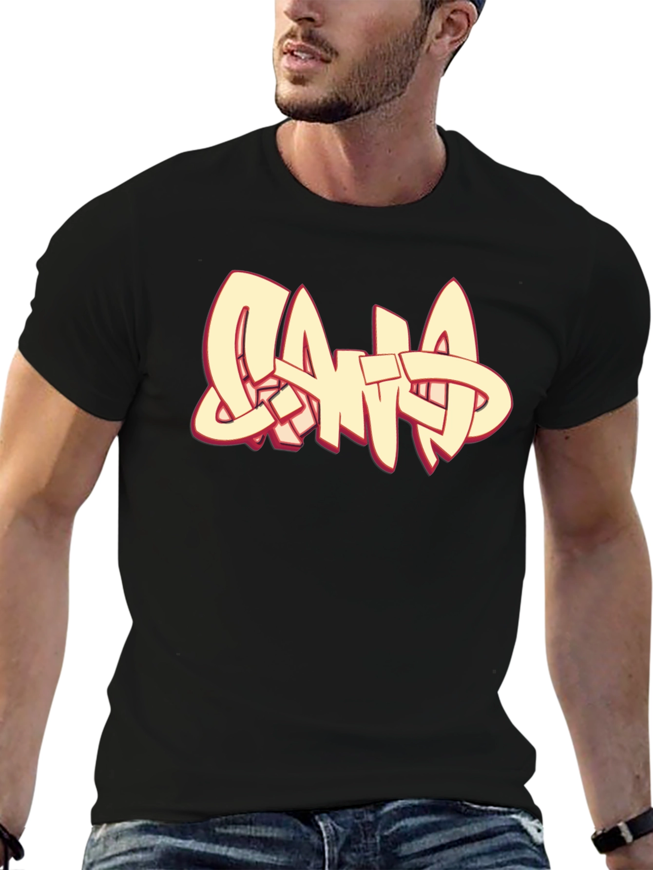 Graphic Print Crew Neck T-Shirt