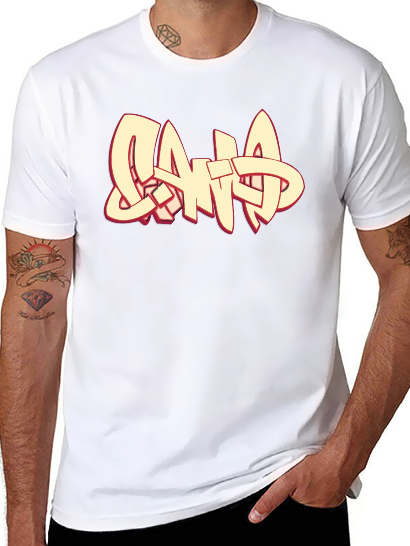 Graphic Print Crew Neck T-Shirt