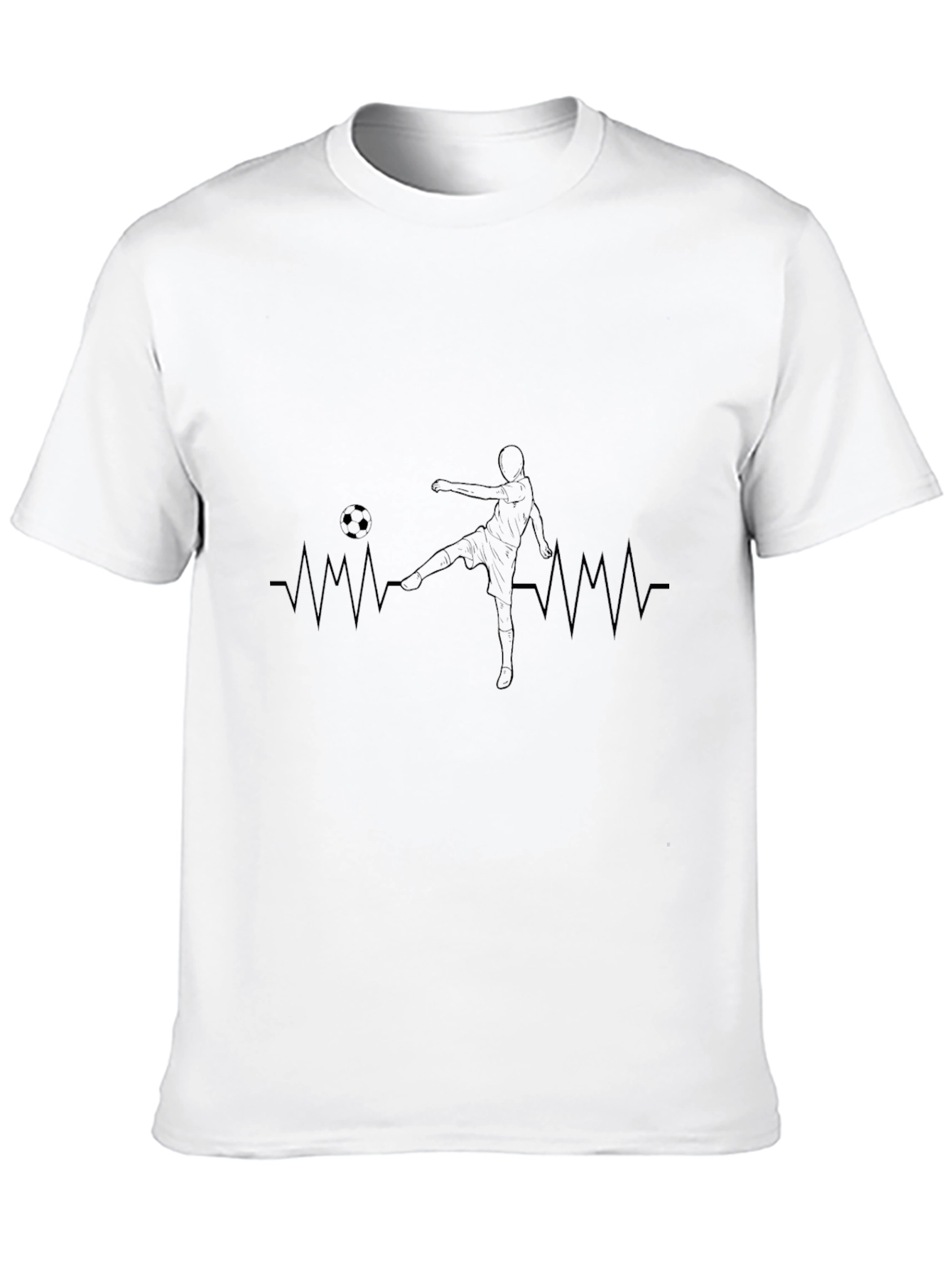 Soccer Heartbeat T-Shirt - Passionate Football Tee