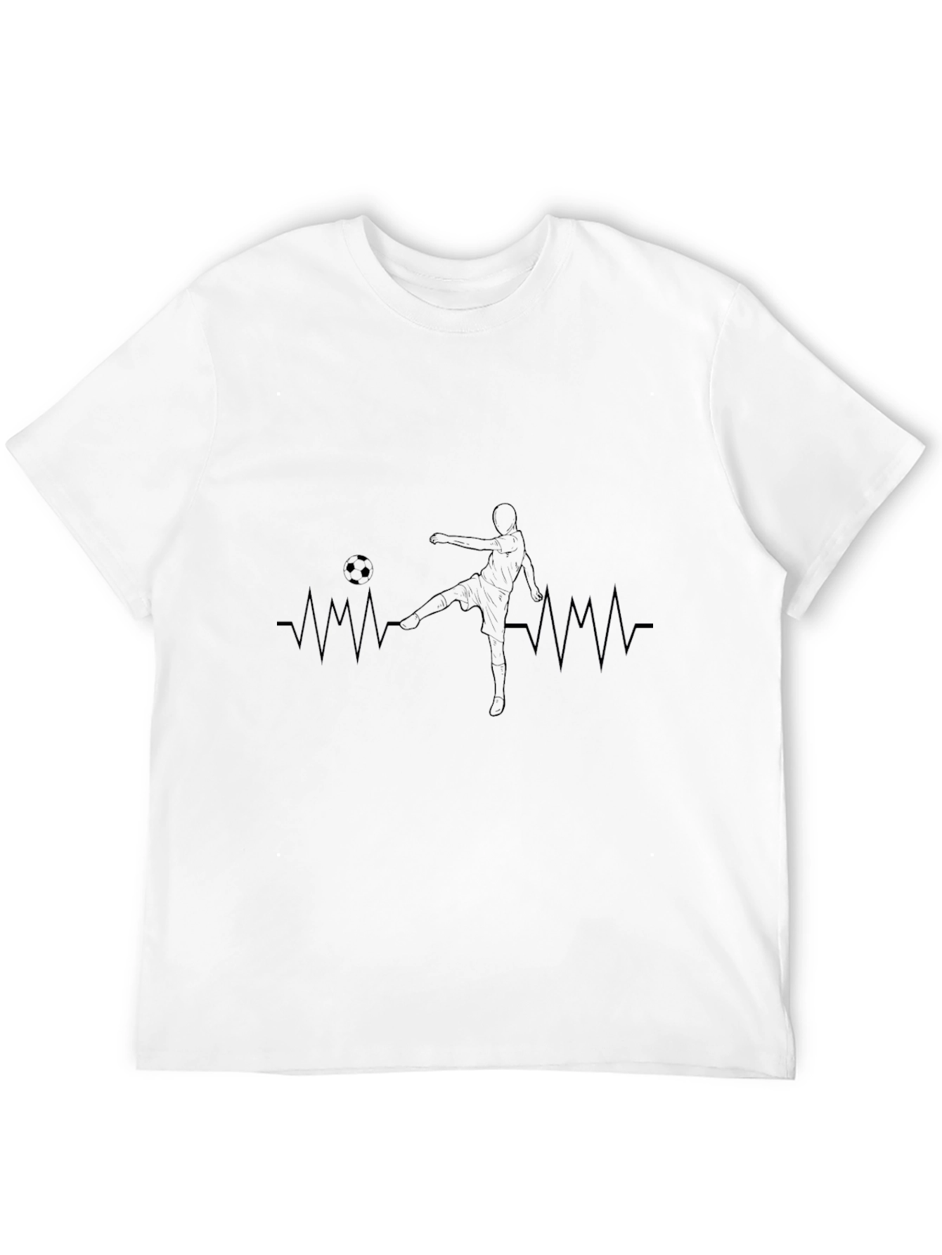 Soccer Heartbeat T-Shirt - Passionate Football Tee