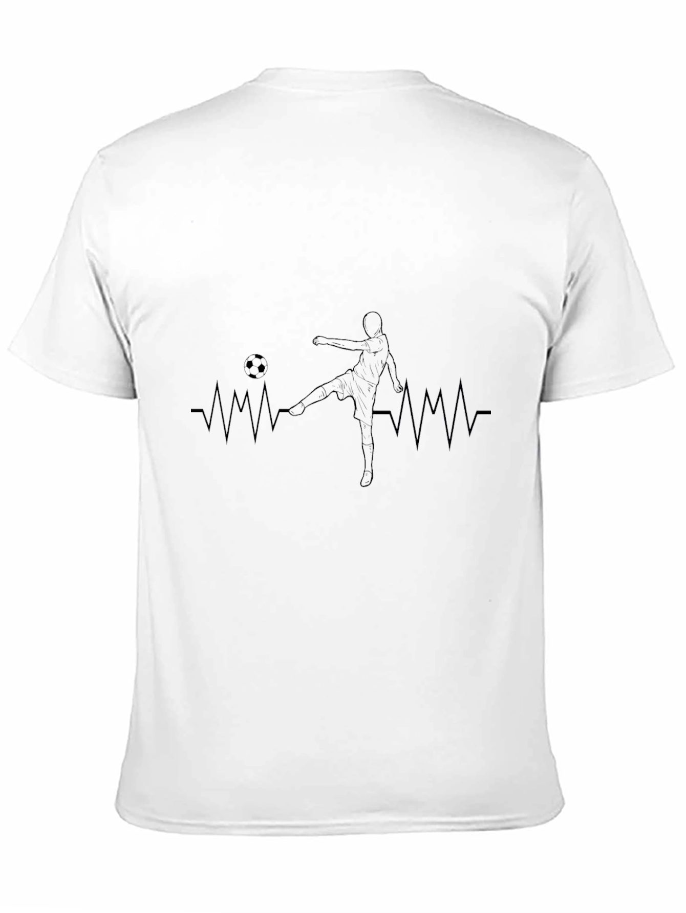 Soccer Heartbeat T-Shirt - Passionate Football Tee