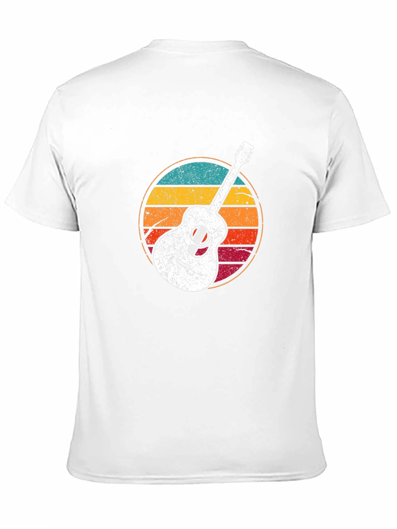 Retro Guitar Graphic T-Shirt - Black