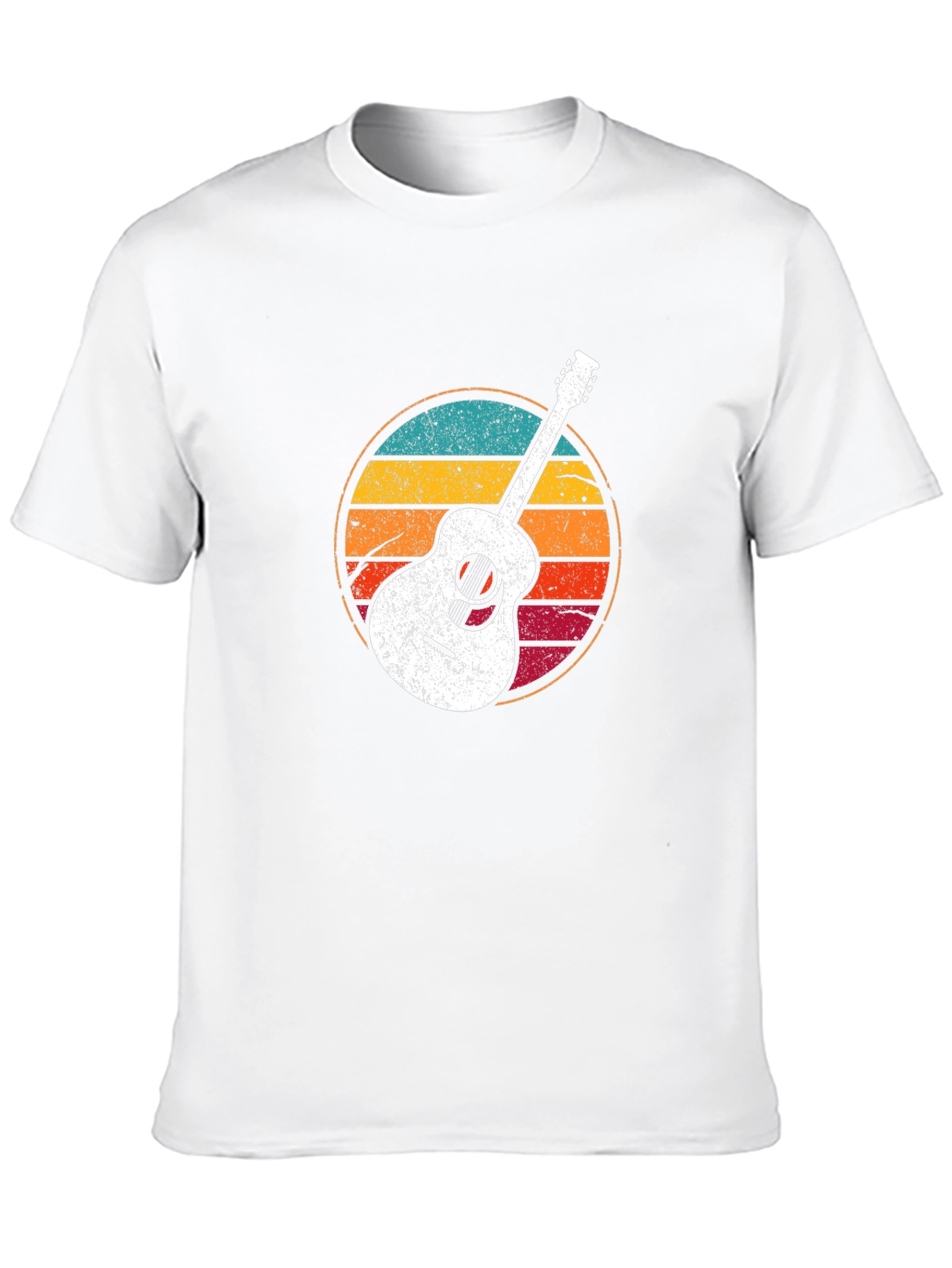 Retro Guitar Graphic T-Shirt - Black