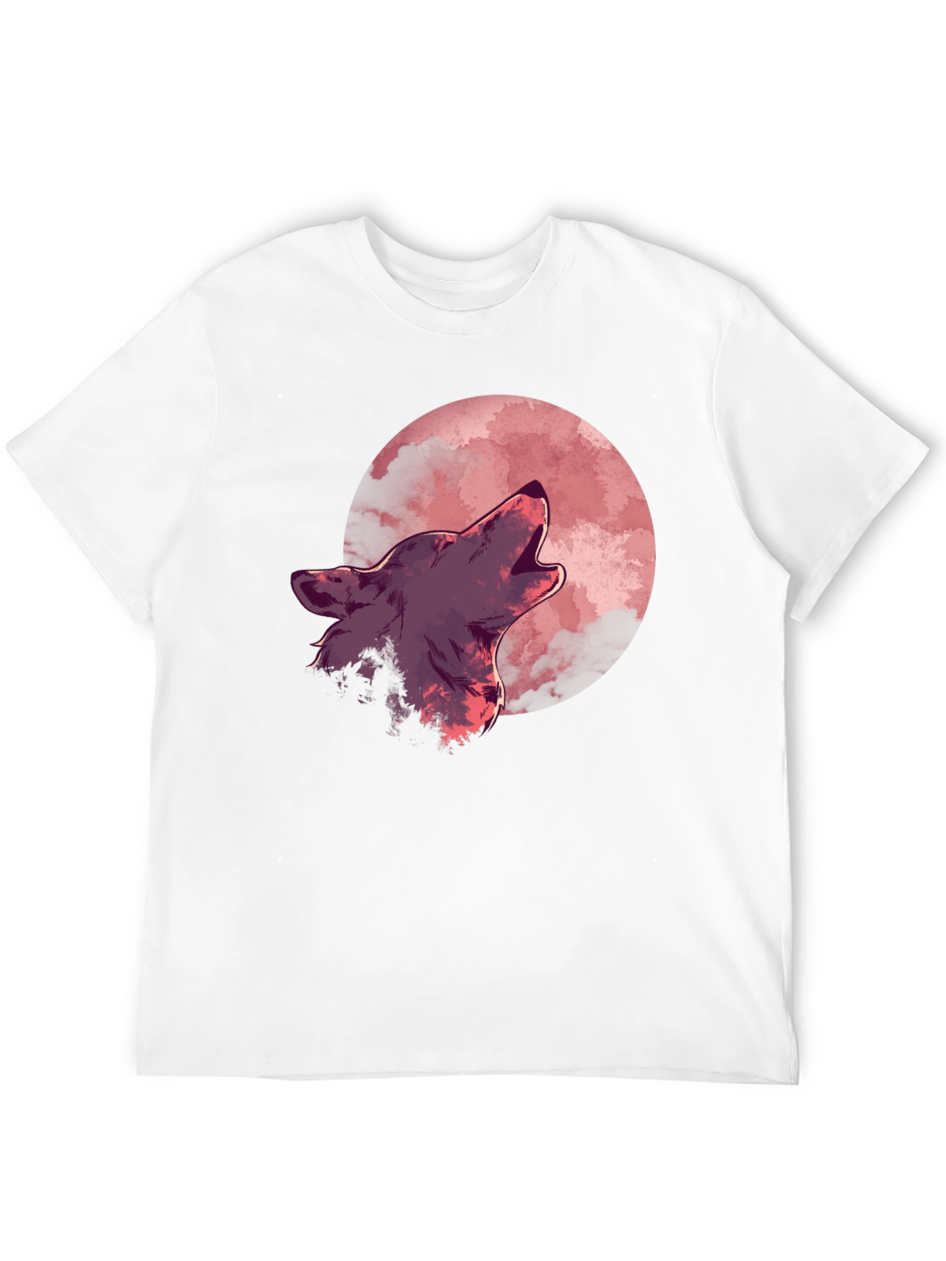 Wolf Howling at Moon Graphic Tee