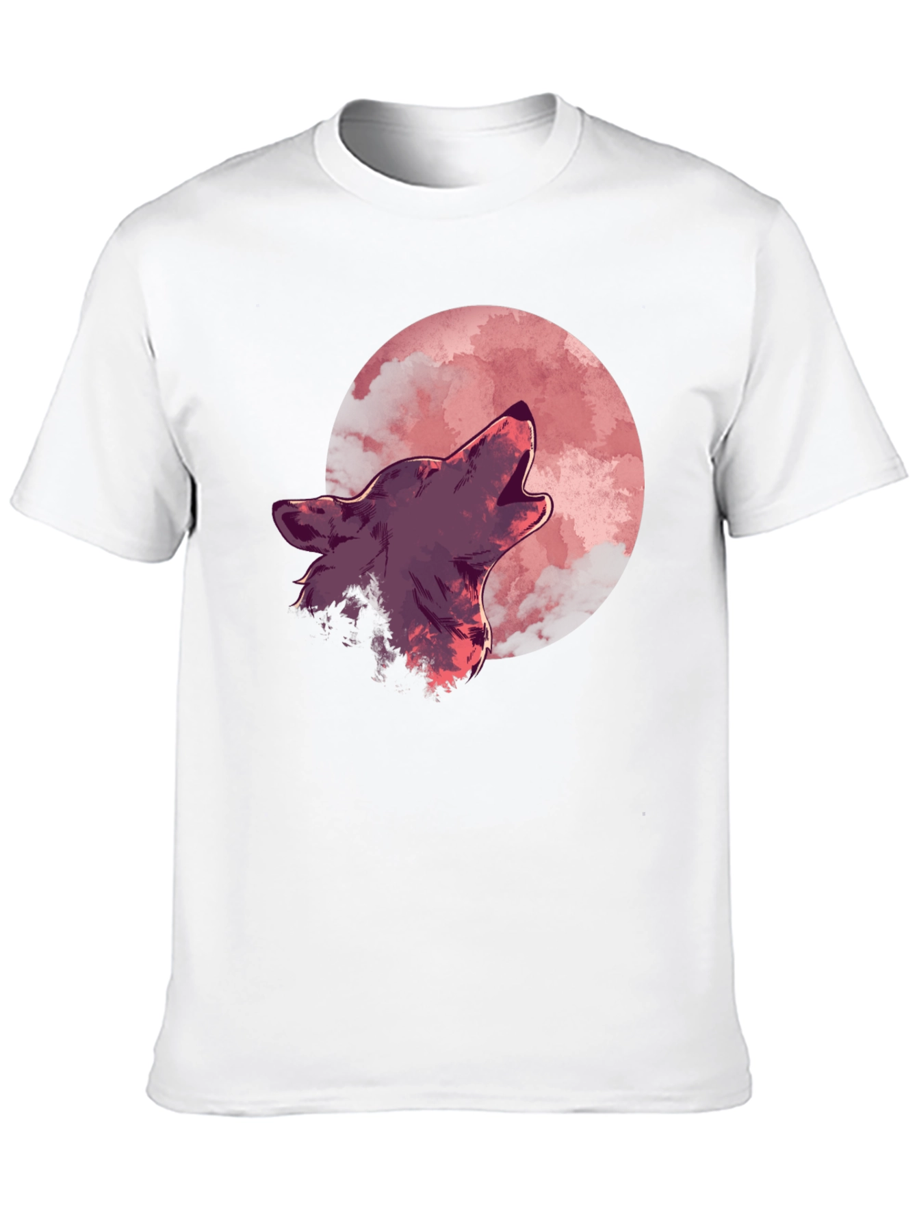 Wolf Howling at Moon Graphic Tee