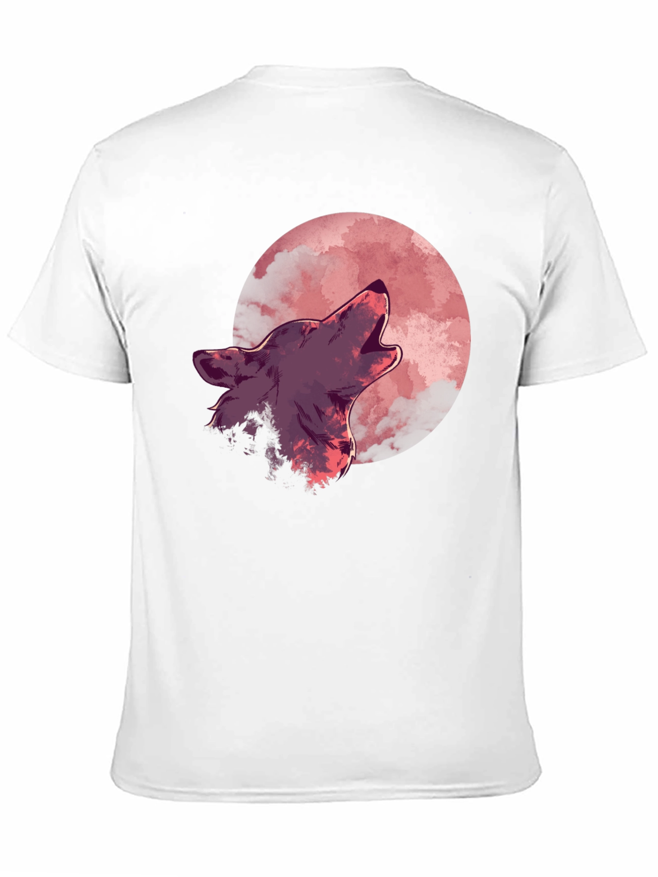 Wolf Howling at Moon Graphic Tee