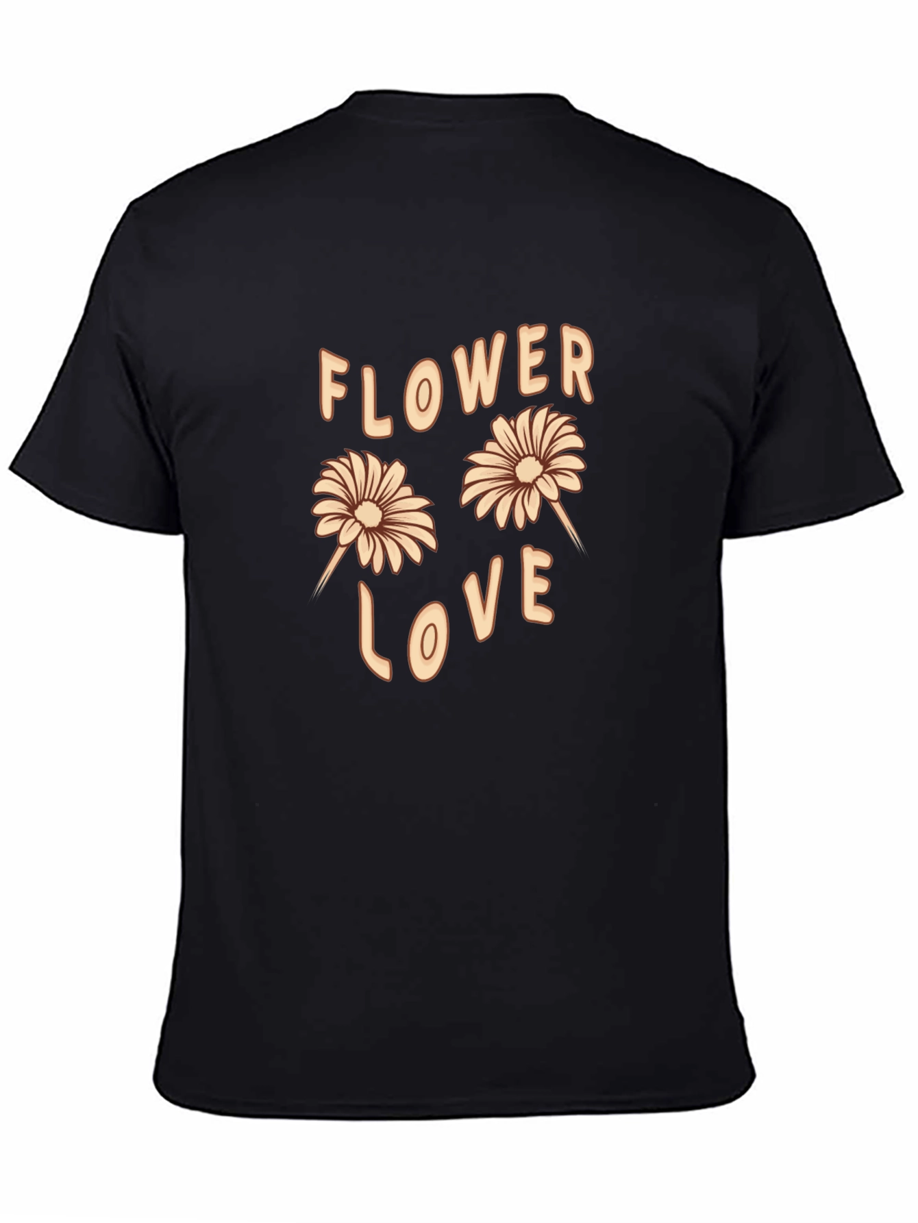 Flower Love Graphic Tee - Trendy Casual T-Shirt