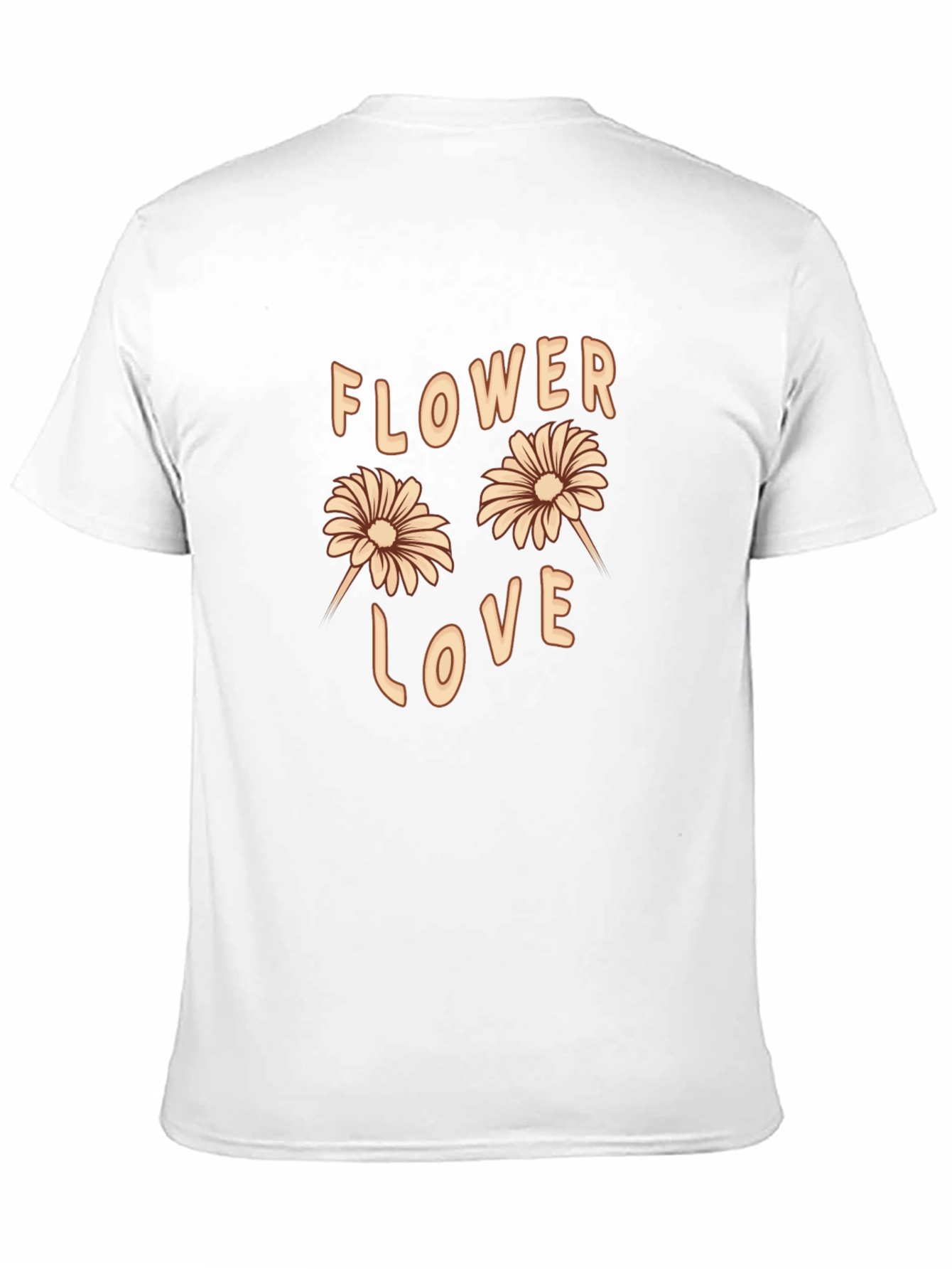 Flower Love Graphic Tee - Trendy Casual T-Shirt