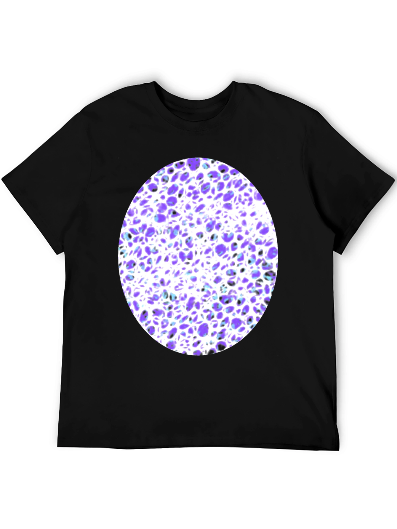 Abstract Purple & White Print T-Shirt
