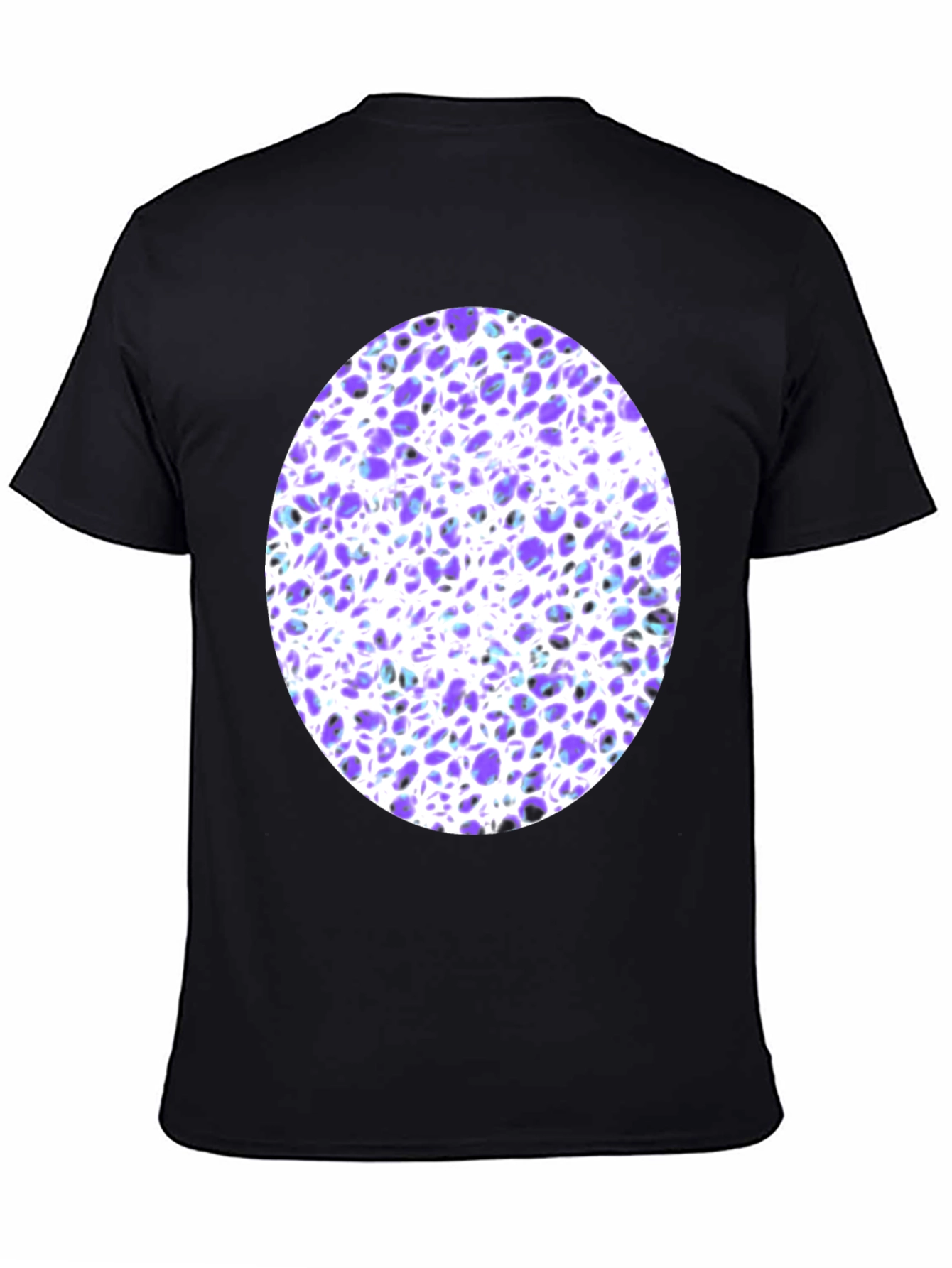 Abstract Purple & White Print T-Shirt