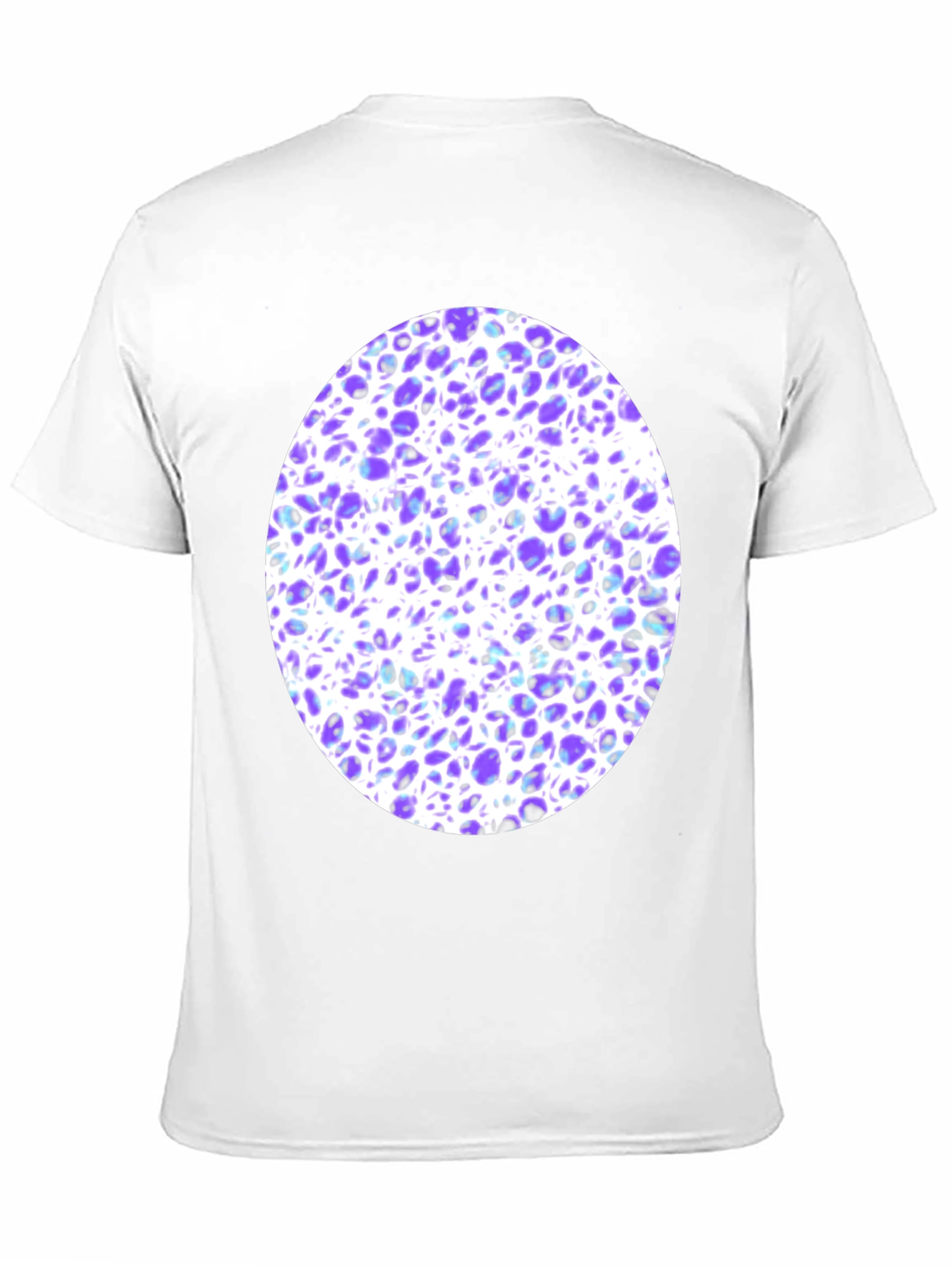 Abstract Purple & White Print T-Shirt