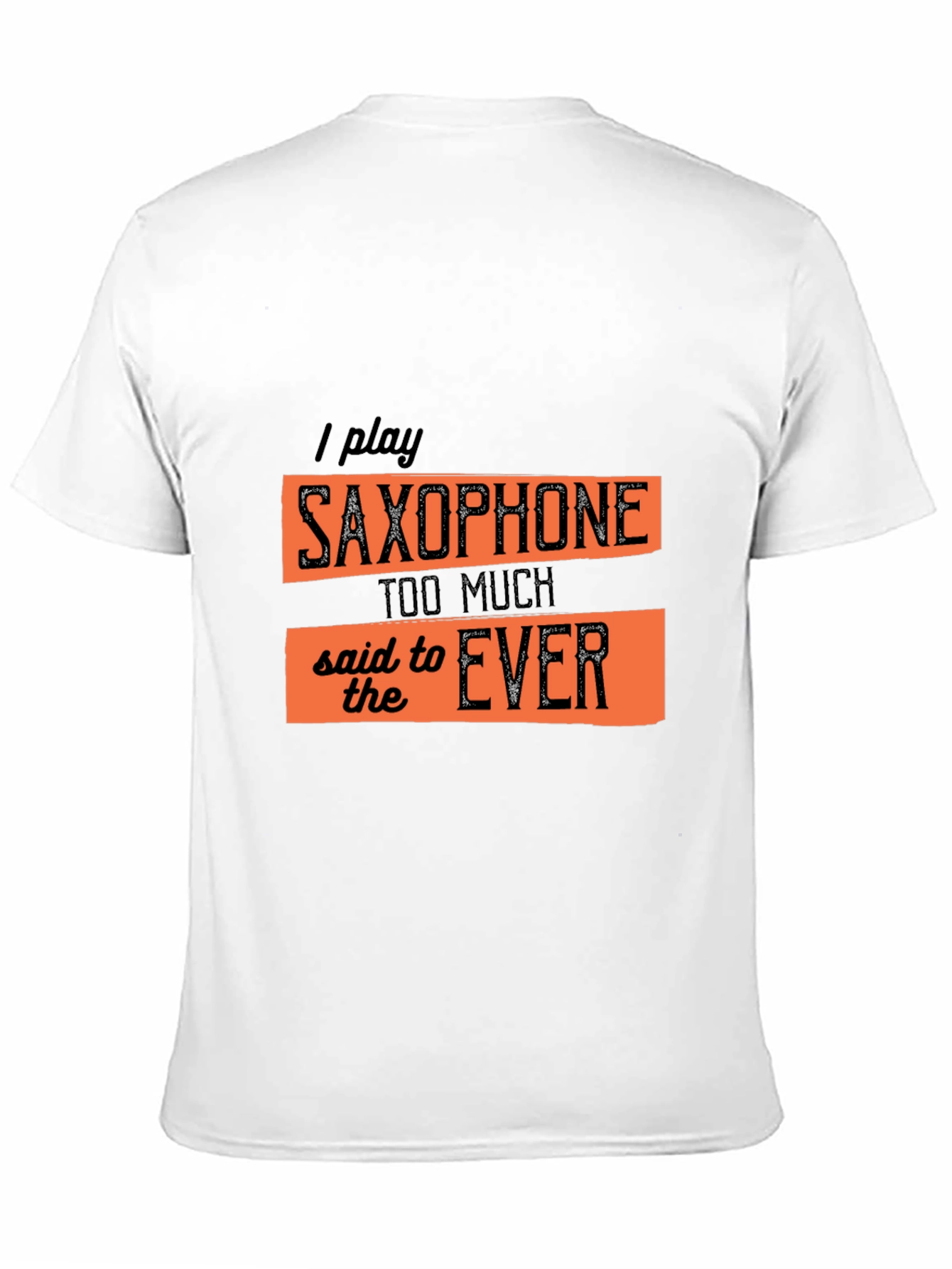 Saxophone Player Graphic Tee - Black Cotton T-Shirt
