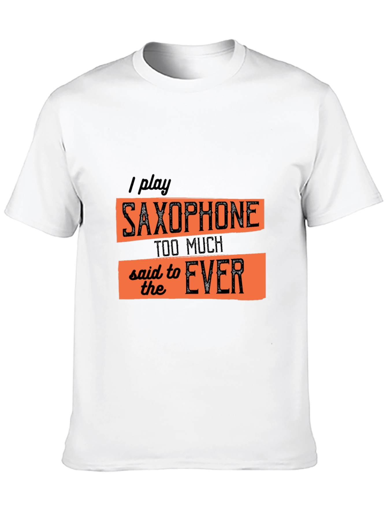 Saxophone Player Graphic Tee - Black Cotton T-Shirt