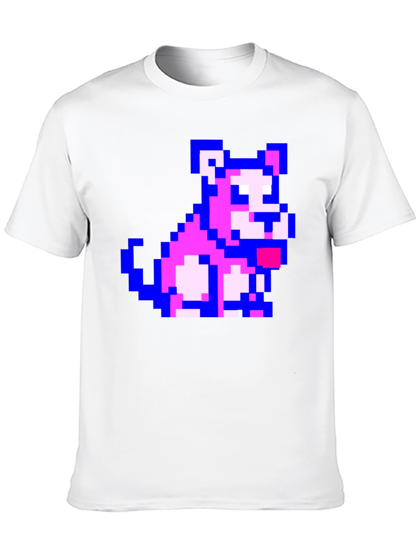 Pixel Dog Graphic Black T-Shirt