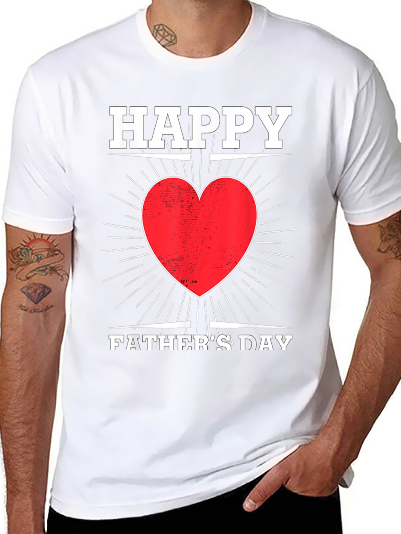Happy Fathers Day Heart T-Shirt