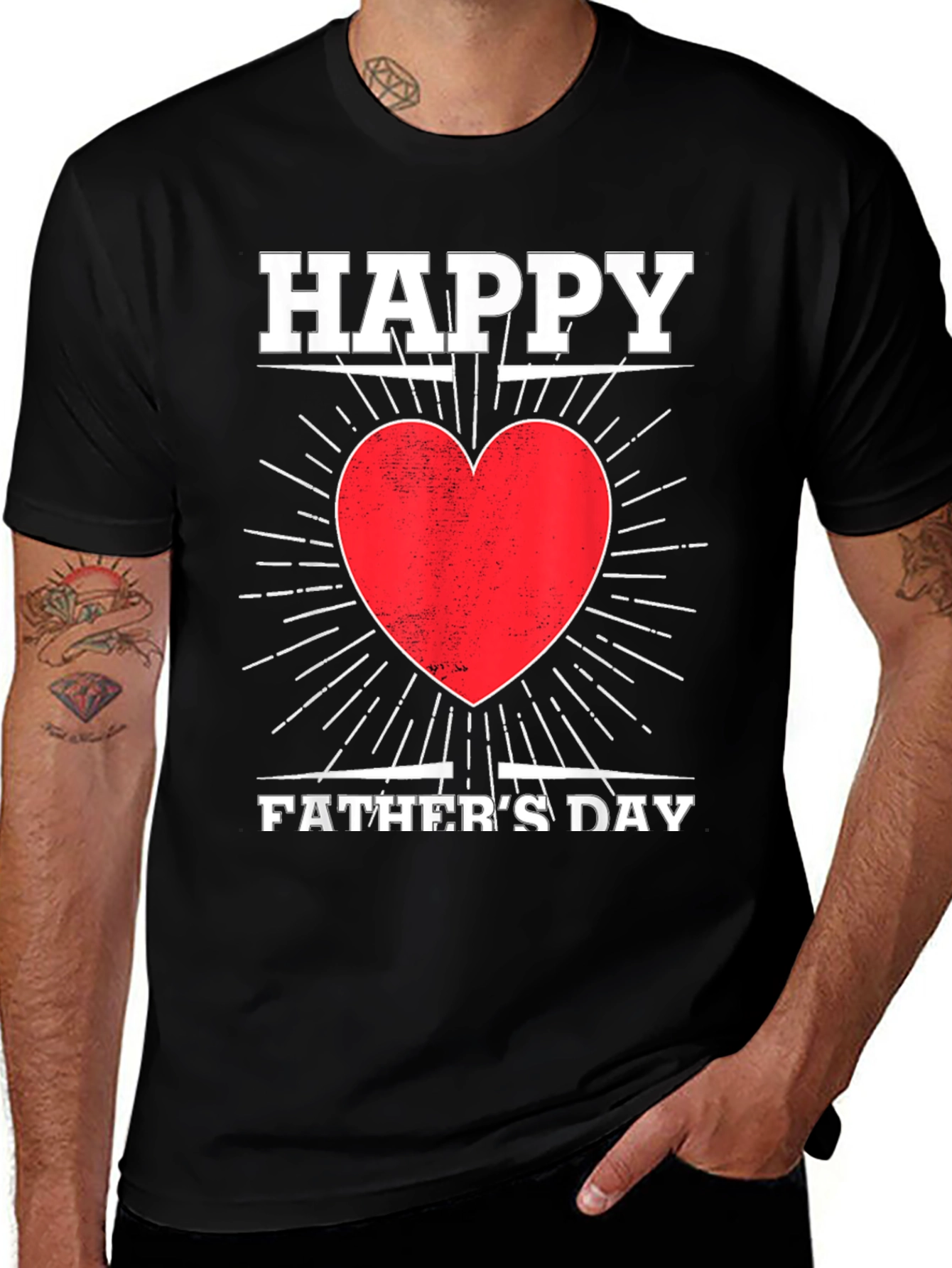 Happy Fathers Day Heart T-Shirt