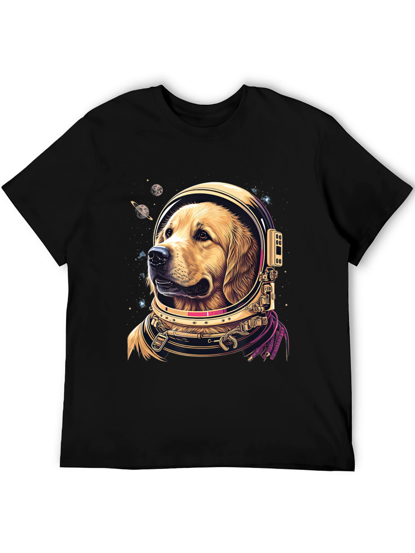 Astronaut Dog Graphic Tee - Space Pup T-Shirt