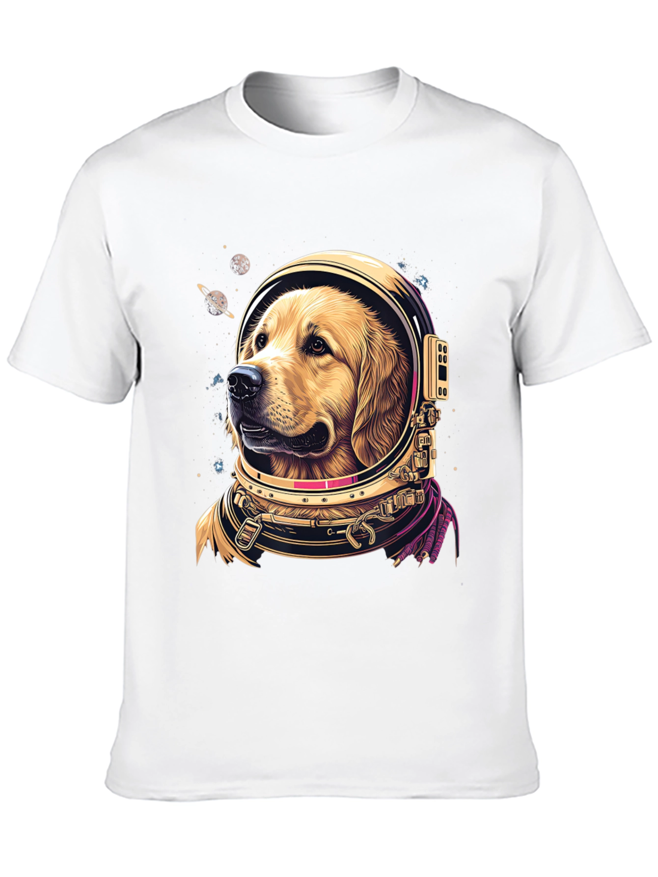Astronaut Dog Graphic Tee - Space Pup T-Shirt