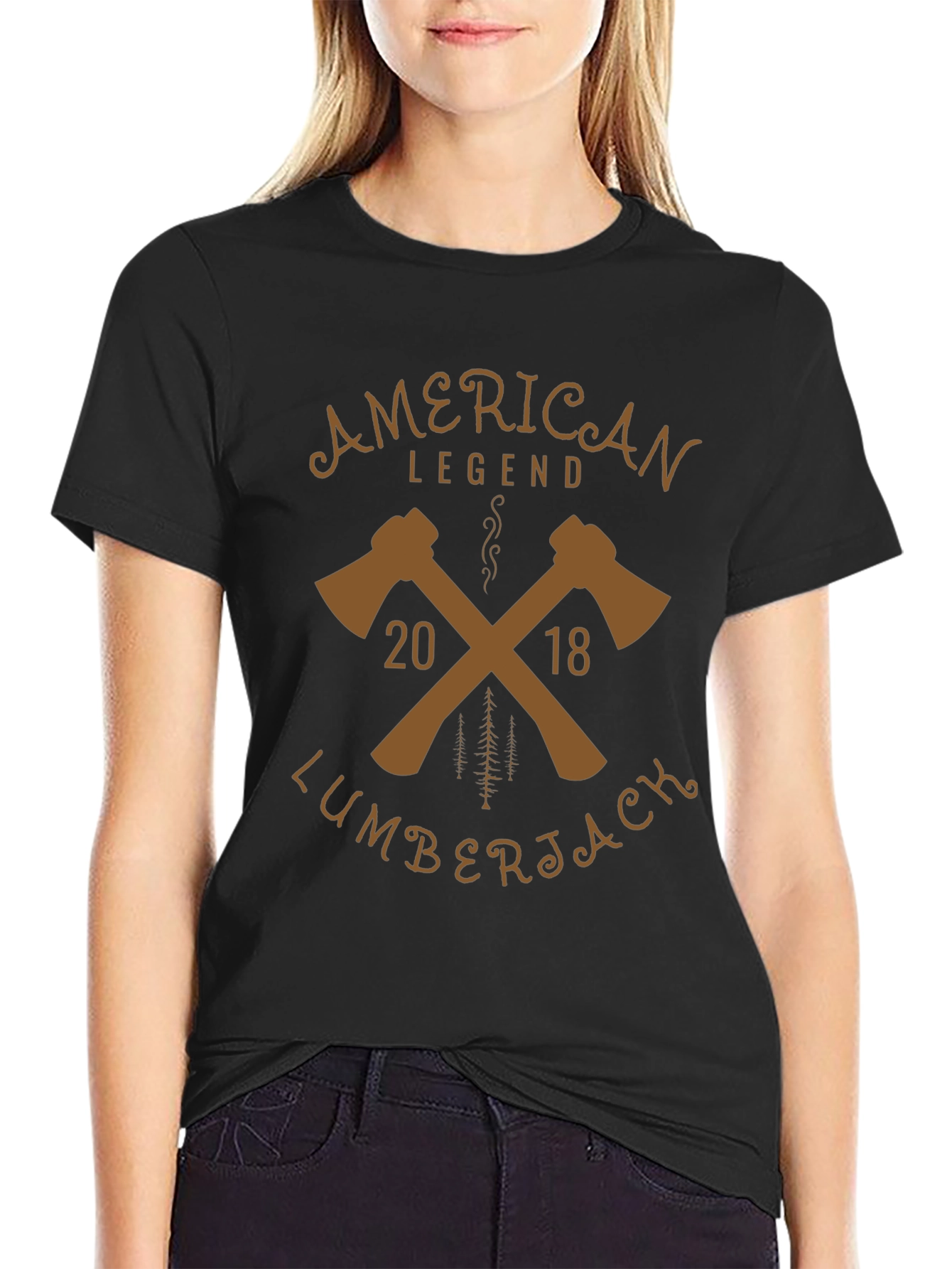 American Legend Lumberjack Graphic Tee - Black