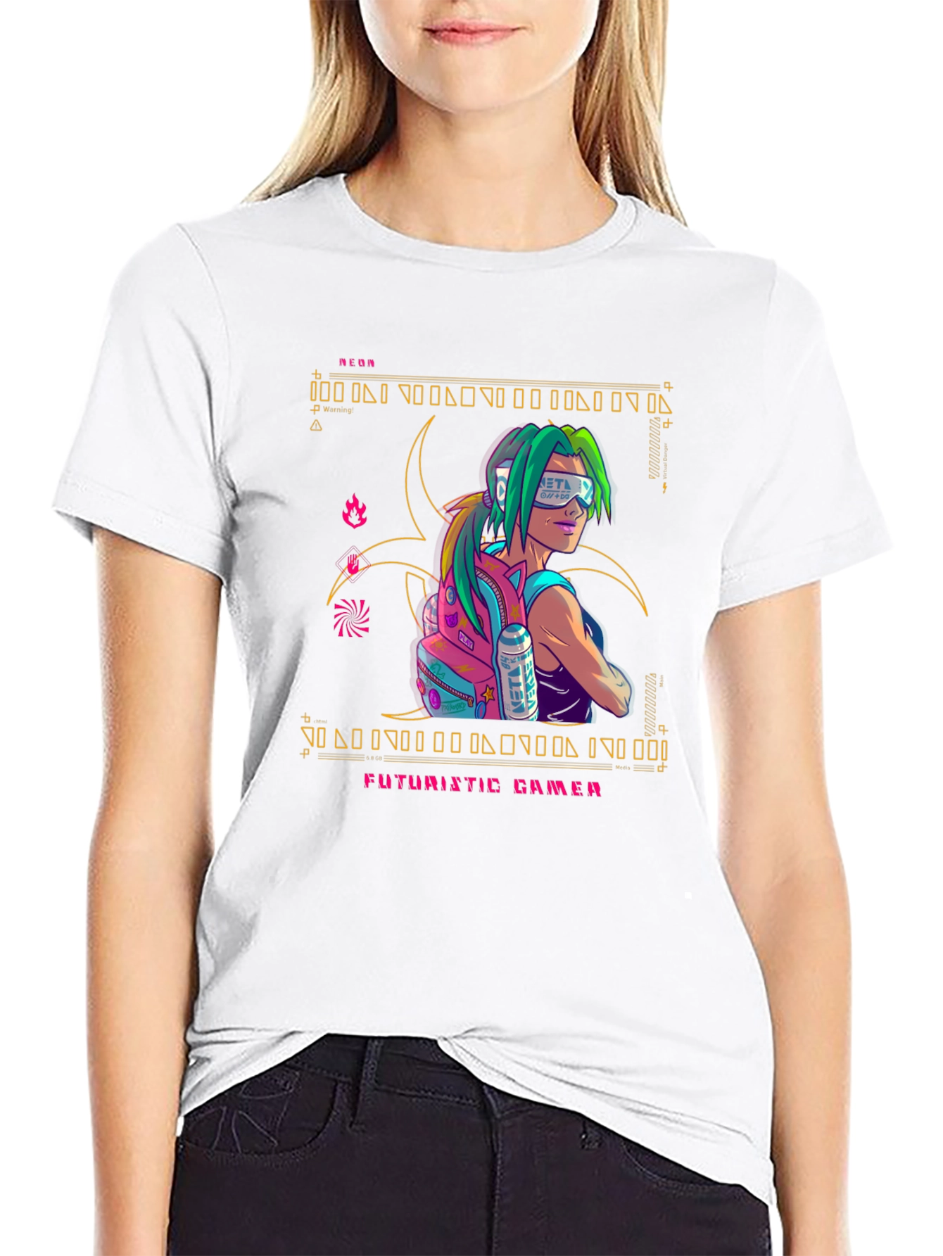 Futuristic Gamer Graphic Tee - Stylish & Unique Design