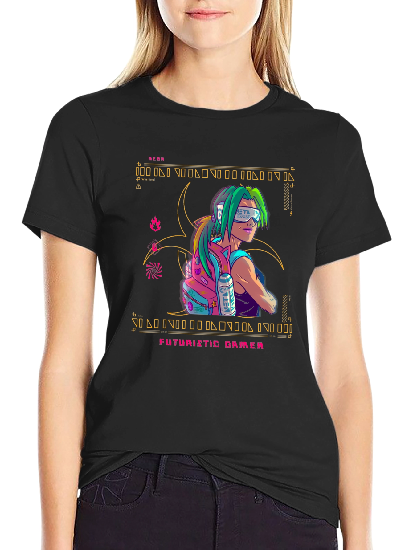 Futuristic Gamer Graphic Tee - Stylish & Unique Design