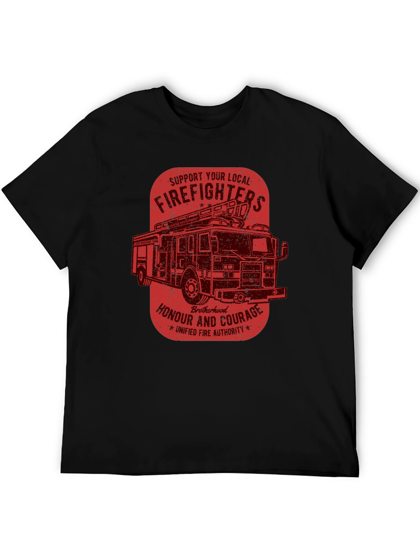 Firefighters Support T-Shirt - Honour and Courage