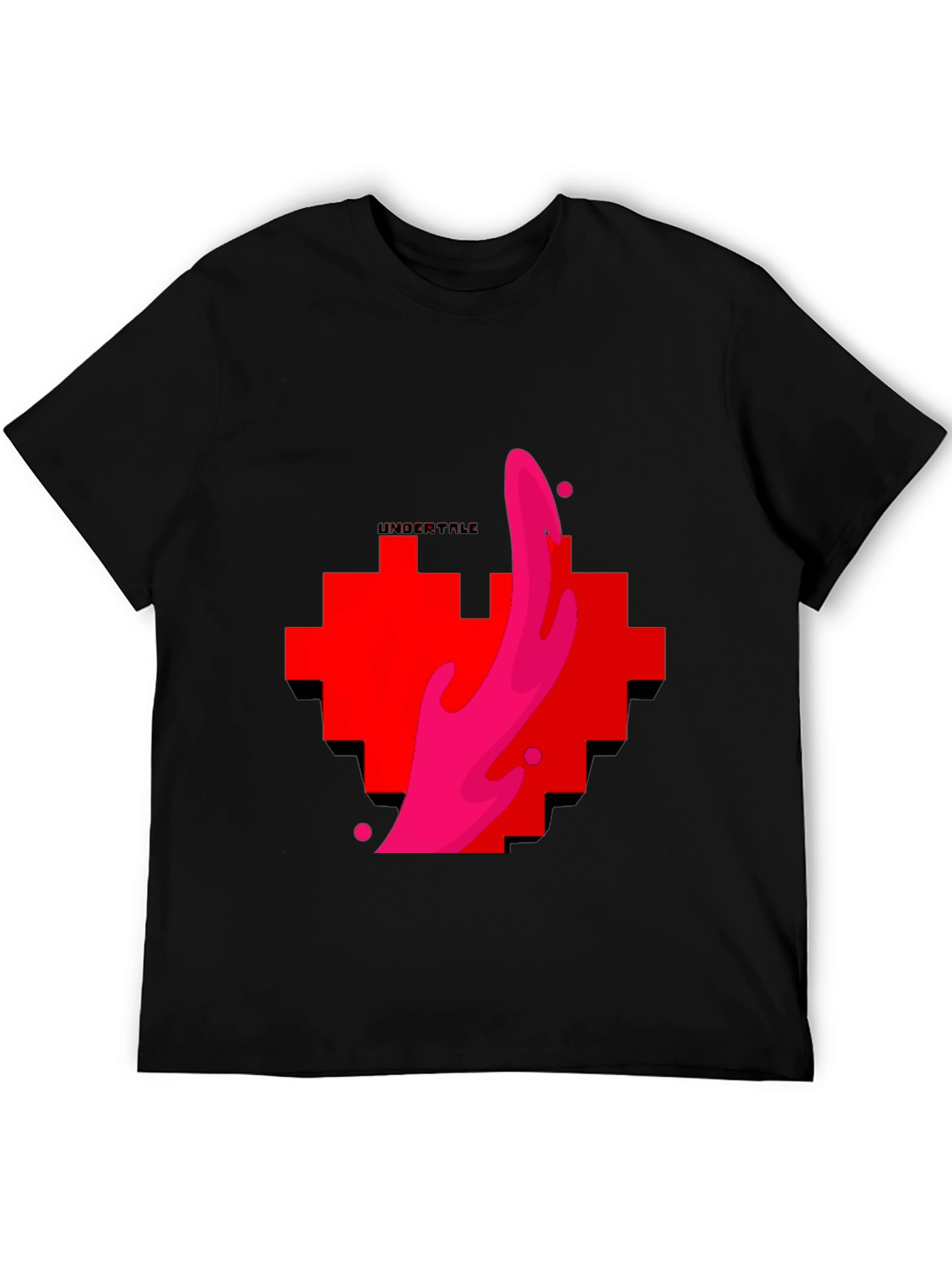Undertale Heart Pixel Graphic Tee - Black