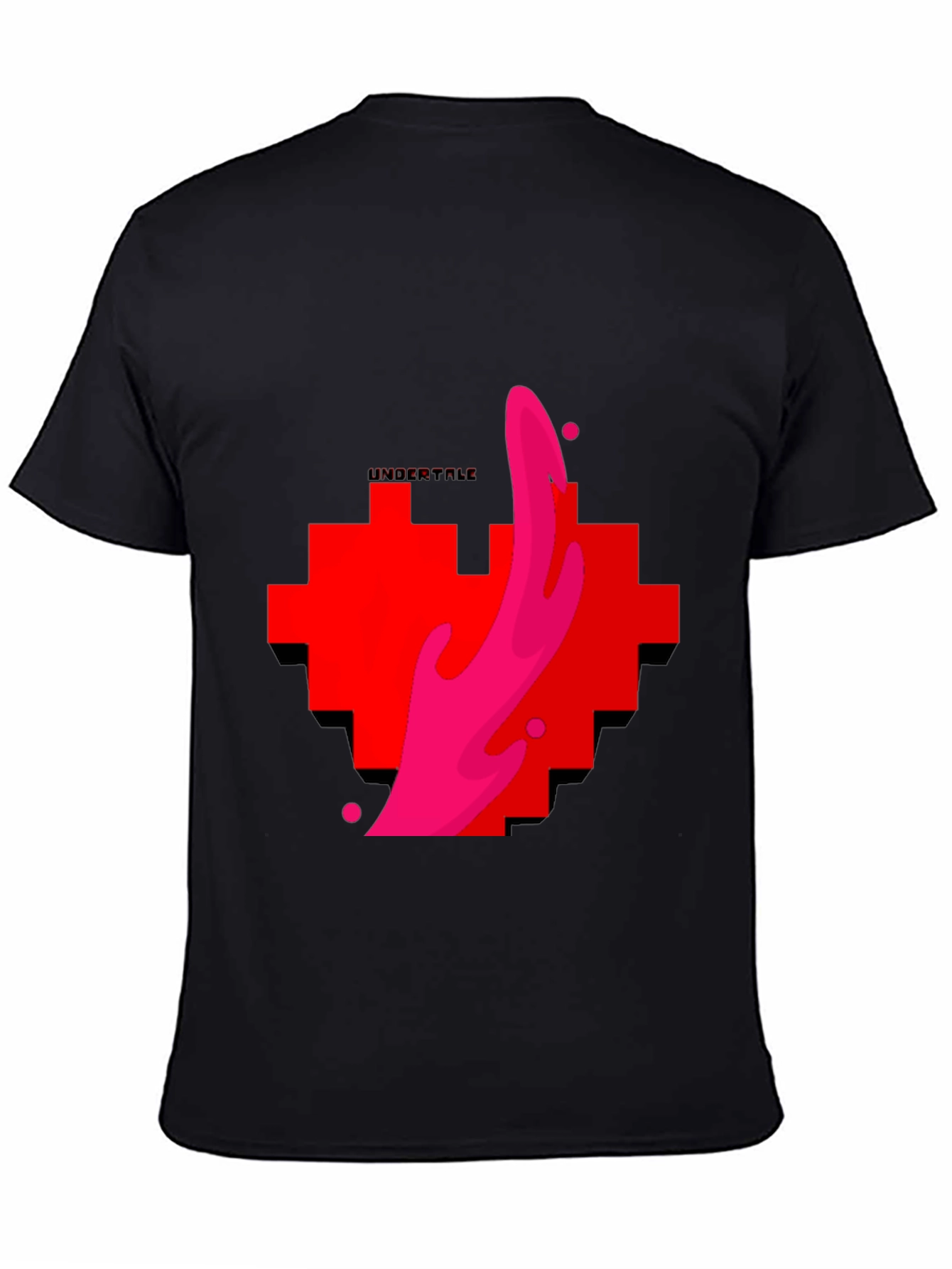Undertale Heart Pixel Graphic Tee - Black